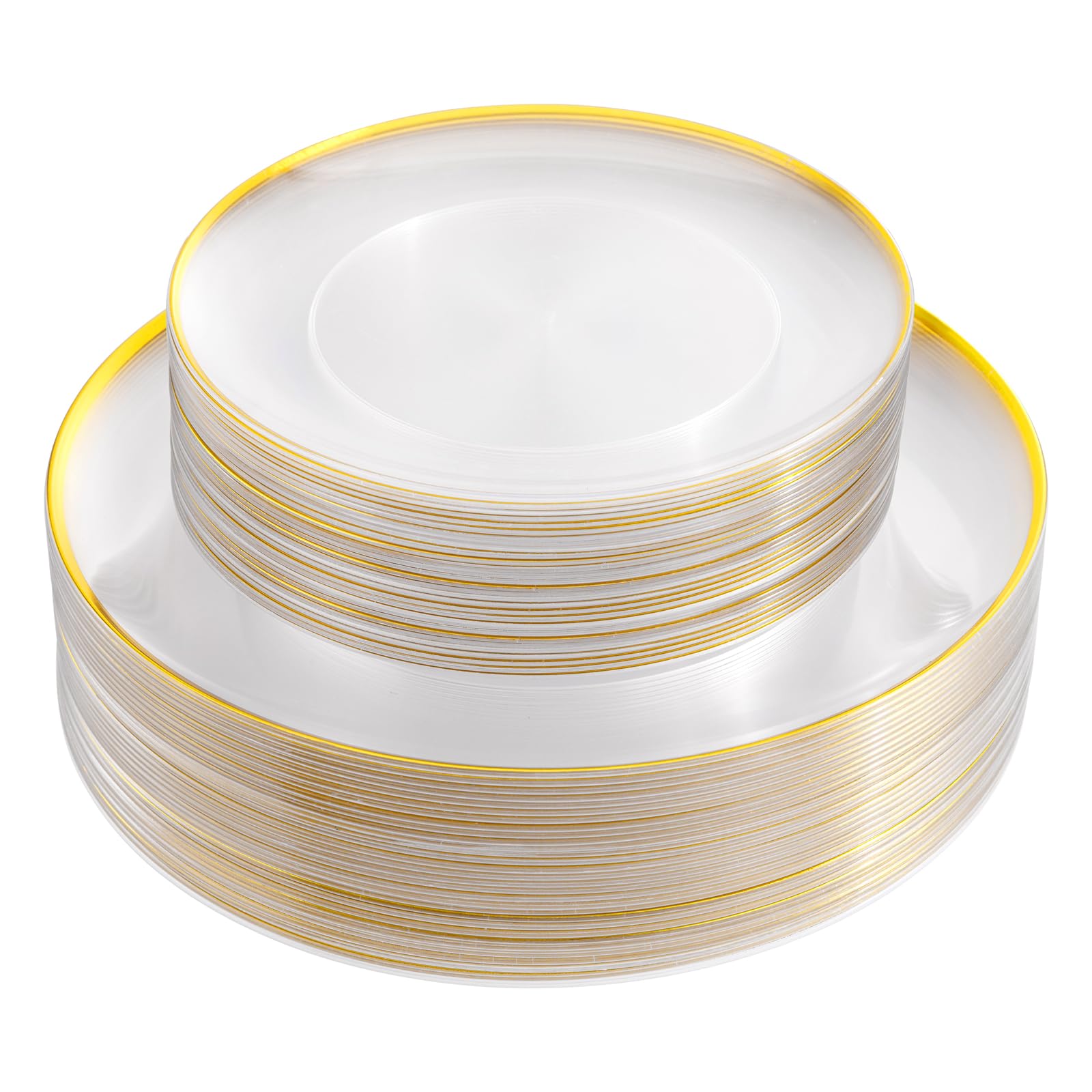 Gold Rim Disposable Plates - Party & Wedding Plates -1 Gold Rim Disposable Plates - Party & Wedding Plates -1