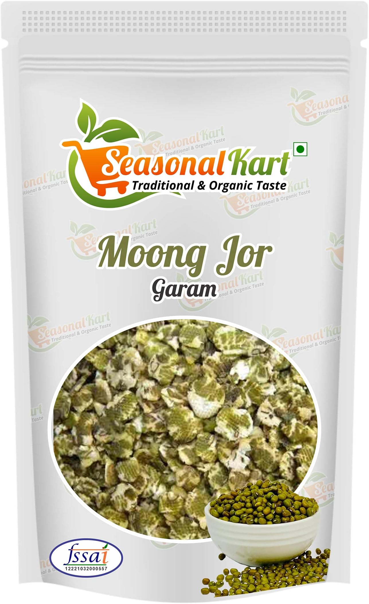 Seasonal Kart Moong Jor Puffed Green Gram Flakes, Ready to Eat Healthy Snacks, Healthy Roasted Snack, Masala Flavored,Gluten Free Moong Jhor | Cholesterol Free (180 Grams)