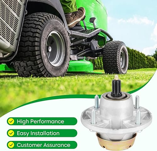 Miniatura 7 de Youxmoto Conjunto de husillo de cubierta apto para John Deere X475 X485 X495 X520 X500 X530 LT133 LT155 LT166, reemplaza AM124498 AM131680 AM135349