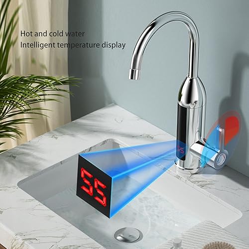 Miniatura 3 de Grifo eléctrico de agua caliente, calentador de agua eléctrico instantáneo, IPX4, 3000w, 86.0-140.0 F, calentador de agua eléctrico para grifo de
