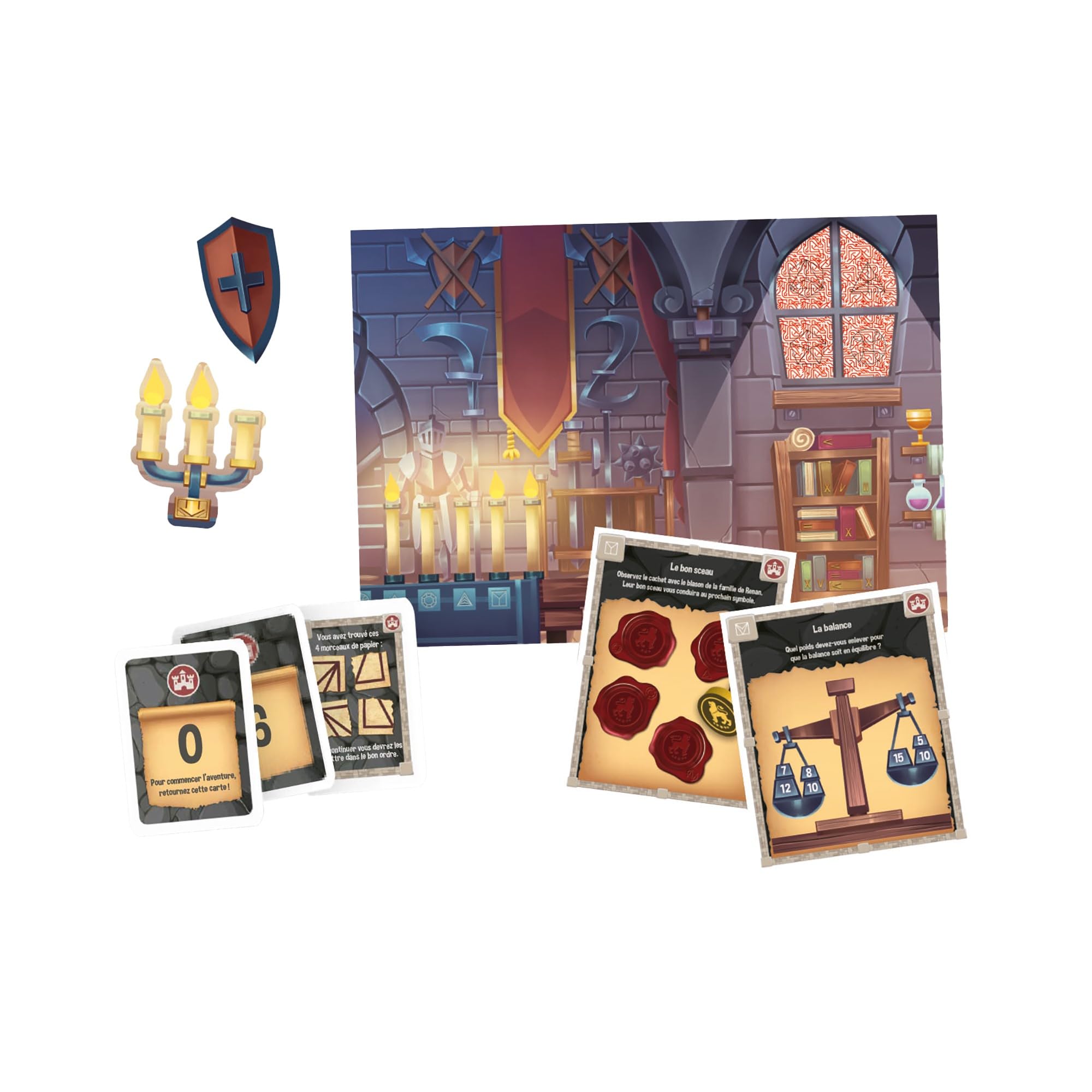 Clementoni Escape Game Pocket Le Château Maudit 30 Énigmes Coopératif Dès 8 Ans