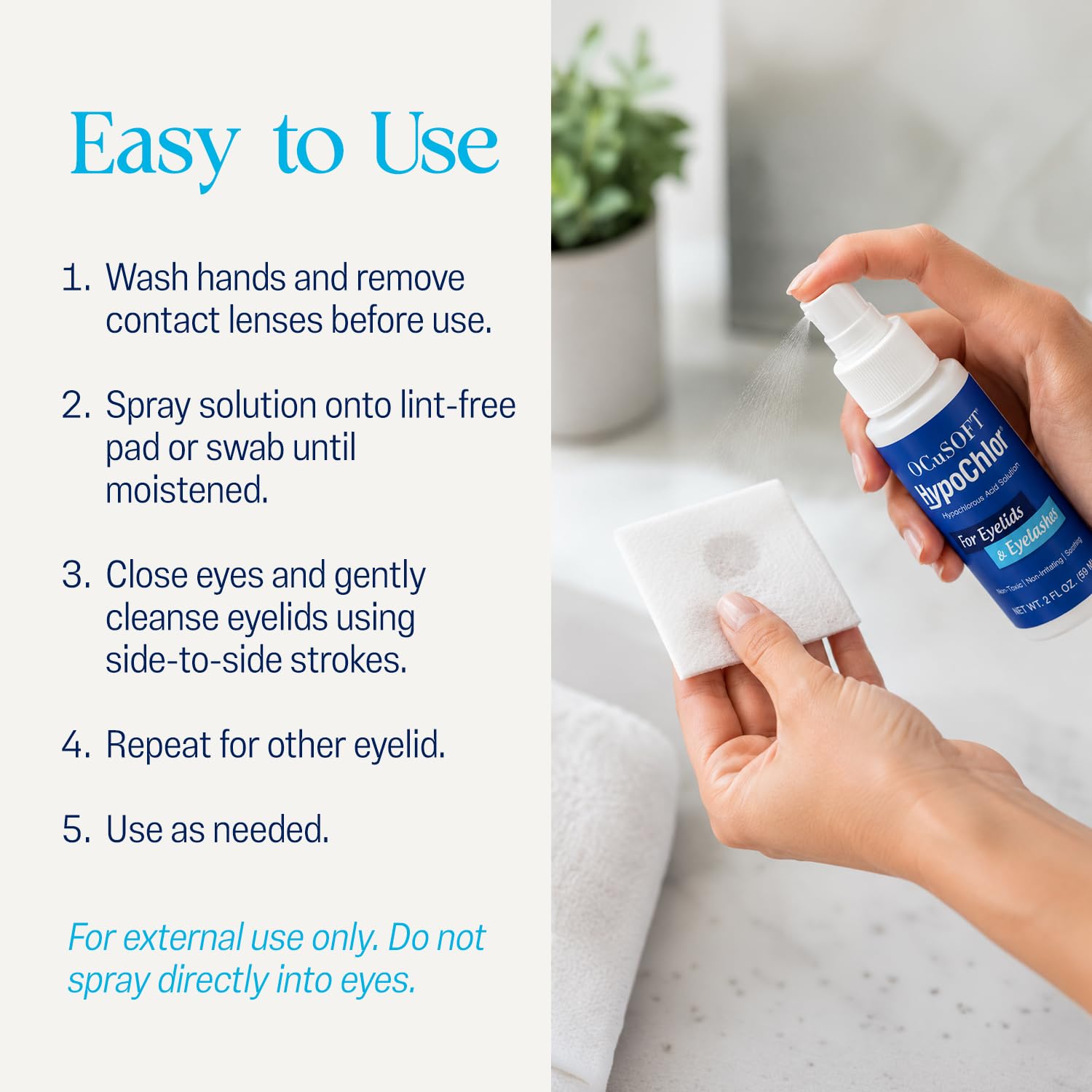OCuSOFT HypoChlor Spray - Hypochlorous Acid Spray for Eyelids - 2 fl oz — Amazon image 3