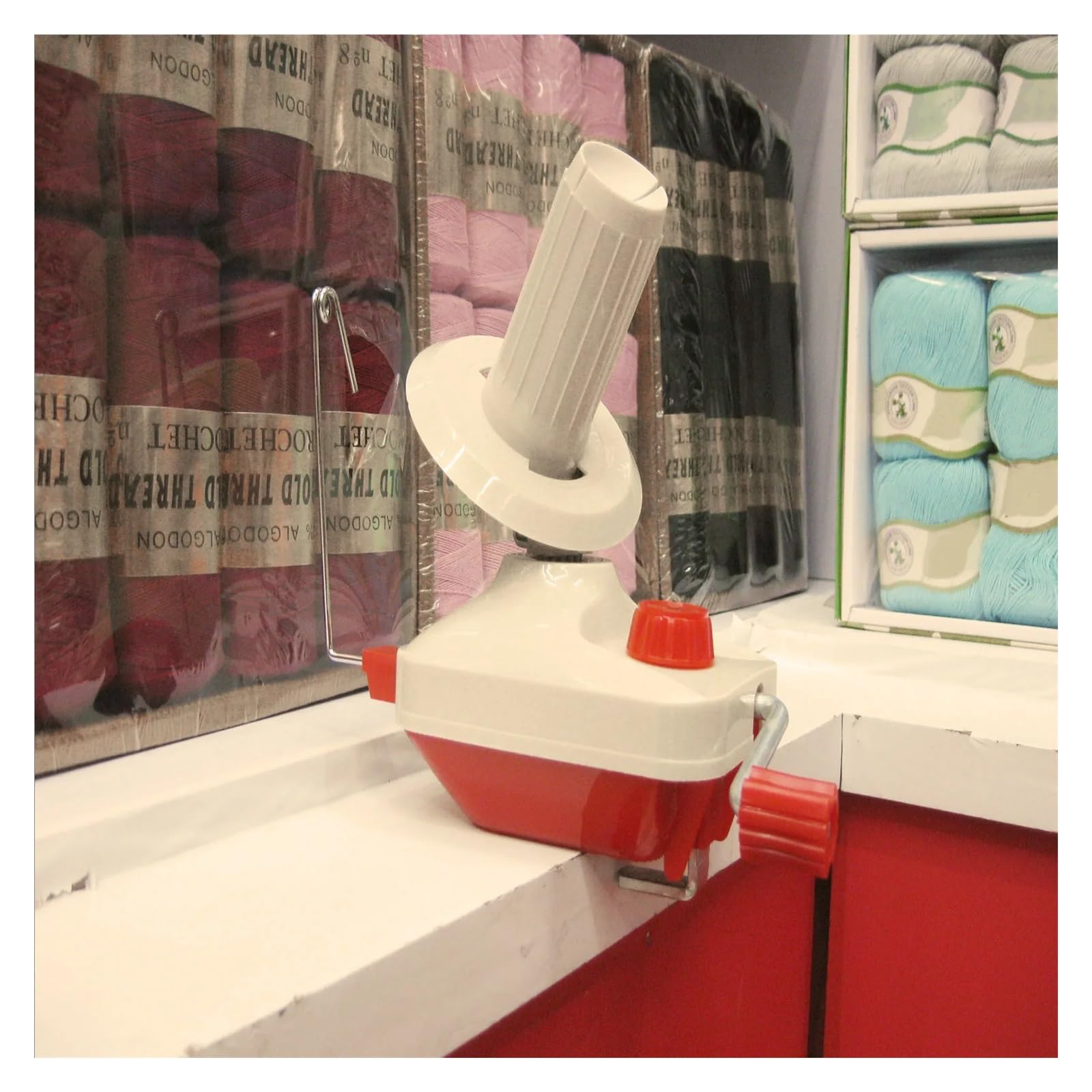 Spulenwickelmaschine, Wickelmaschine, Strickmaschine, handbetriebener Garnwickler, Faserschnurschnur, Kugelwicklung, manueller Wollwickler, klein, handbetrieben(Big)
