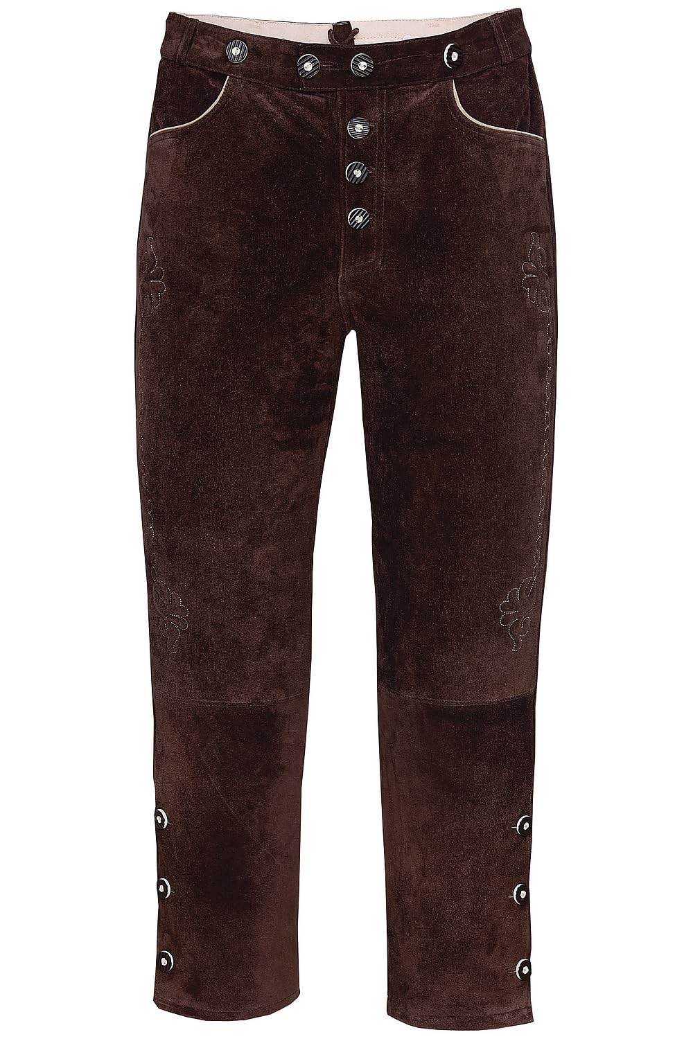 Edelnice Trachtenmode Herren Lange Trachten Lederhose Dunkelbraun Gr 56