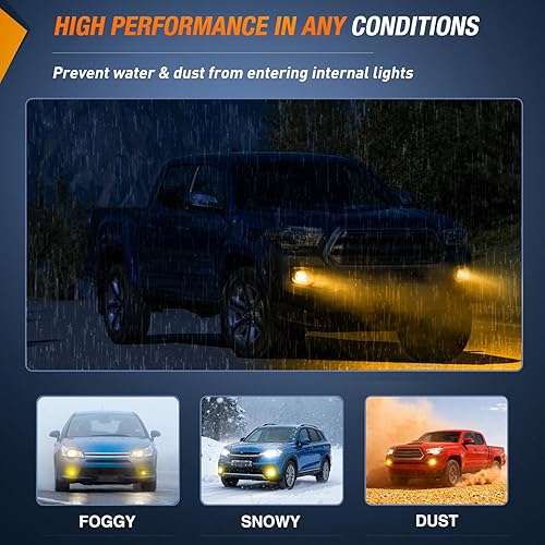 Miniatura 73 de Nilight Conjunto de luces antiniebla compatible con Toyota Tundra 2014, 2015, 2016, 2017, 2018, 2019, 2020 y 2021, lente transparente de repuesto