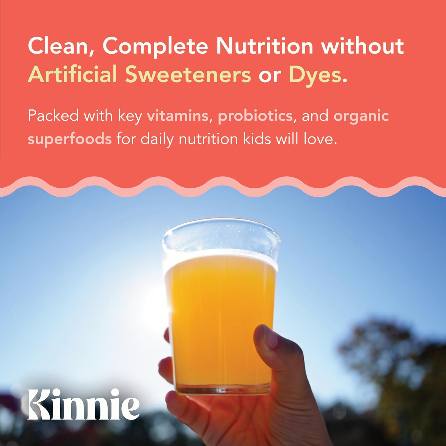 Kids Multivitamin with Pre/Probiotic & Organic Superfoods for Kids - 22+ Vitamins & Minerals - Sugar-Free Orange Flavor - Immune, Gut & Oral Health Support - Ages 4+ (30 Sticks) - Image 3