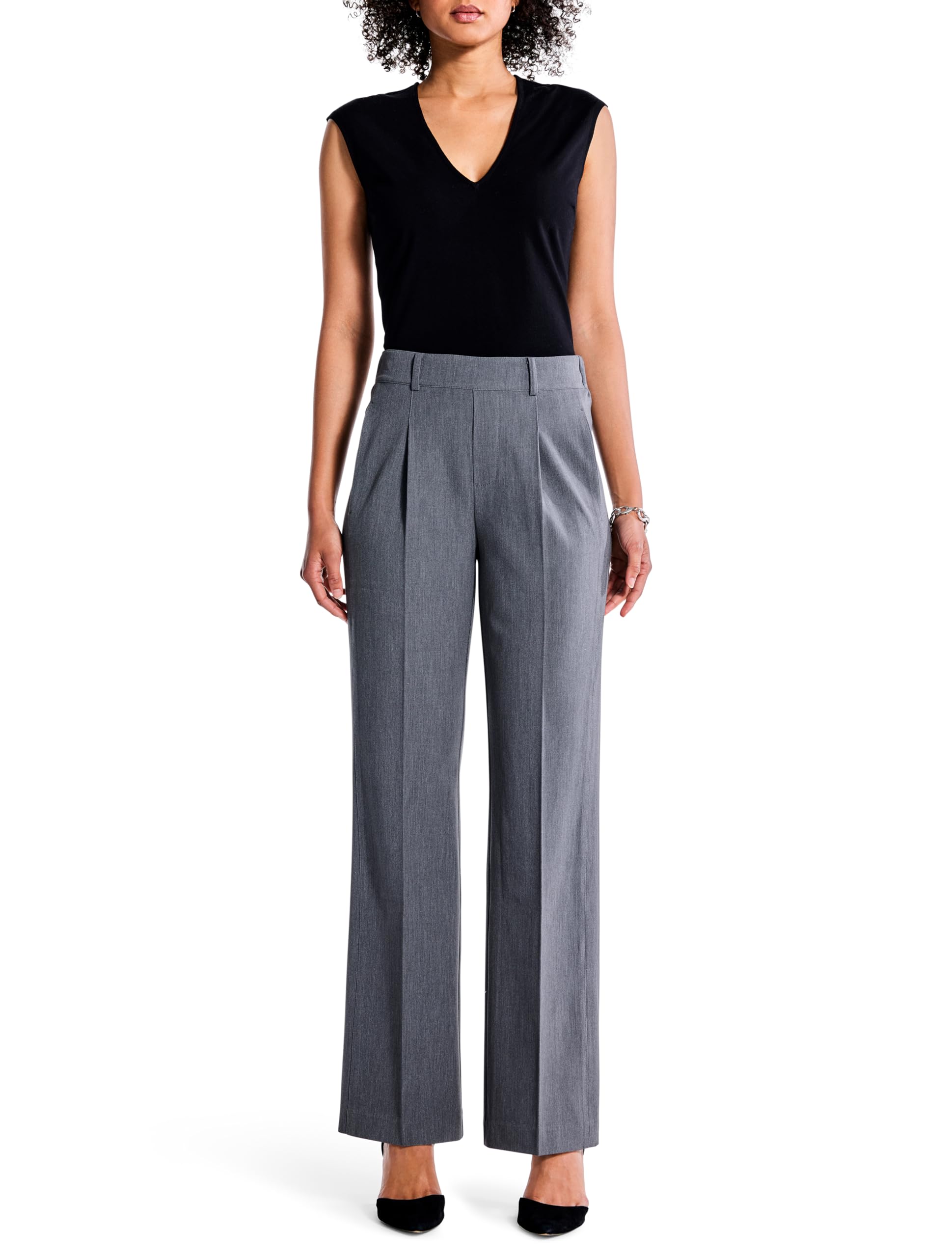 NIC Zoe Womens 31 The Avenue Wide Leg Pleated Pant