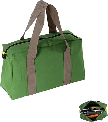 Bolsa de herramientas pequeña, bolsa de lona de boca ancha, bolsas de herramientas de gran capacidad para hombres, organizador de herramientas
