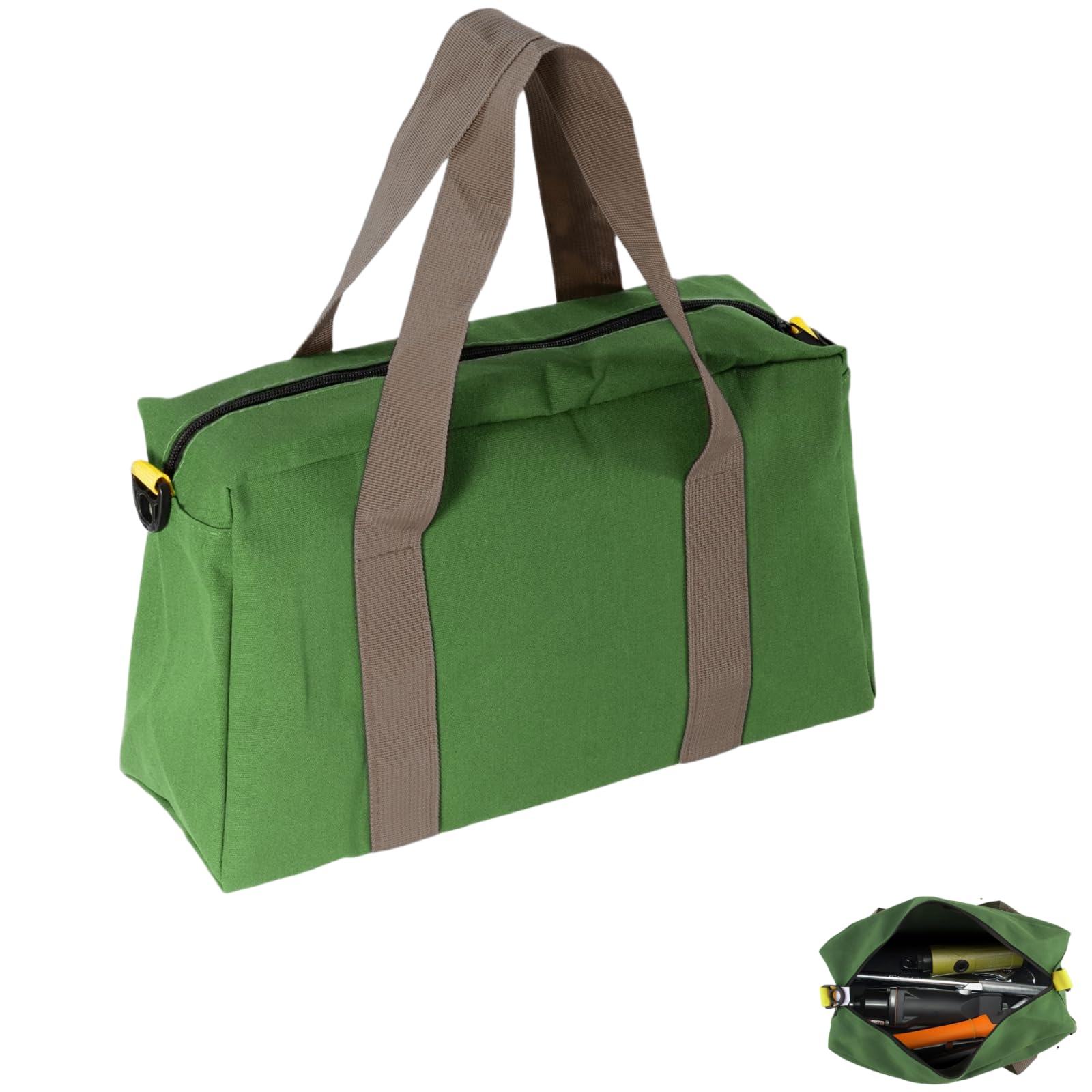 Canvas Wide Mouth Tool Bag, Large Capacity Tool Bags for Men