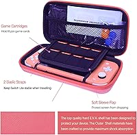 Vista 5 de Kit de accesorios para Nintendo Switch Lite Paquete de accesorios YOOWA con funda de transporte, funda protectora, paquete de 2 protectores