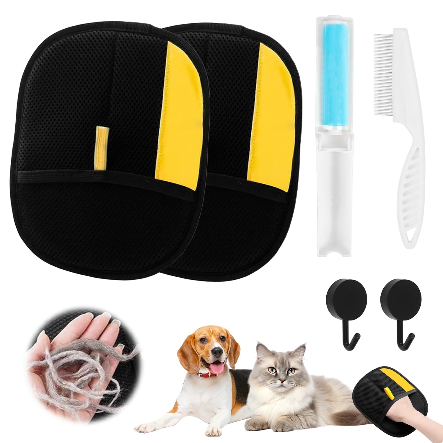 Rimozione Dei Peli Di Gatti Guanti, 2 Guanti Peli Gatto Antistatici