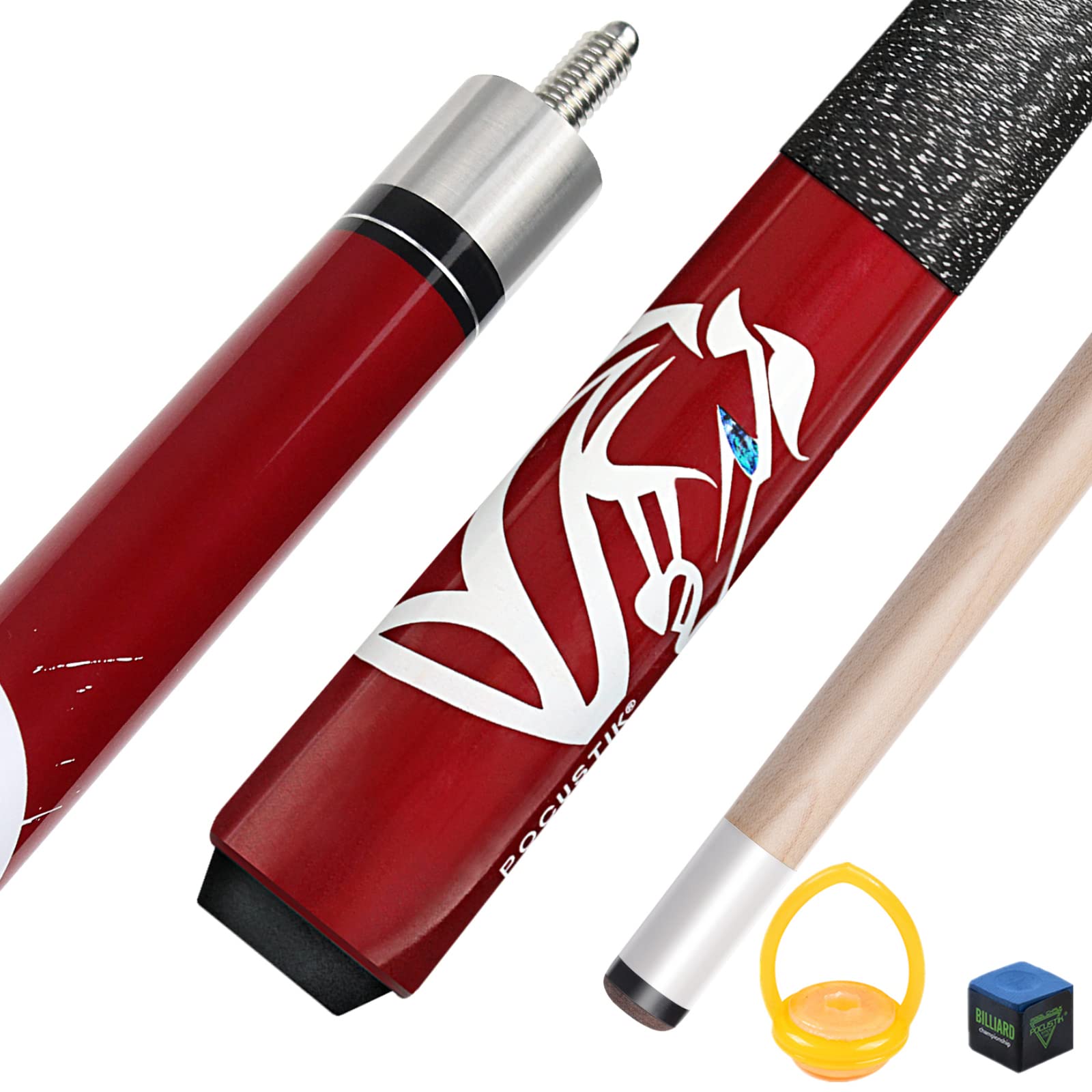 Pool Cue, 58" 2-Piece Pool Sticks for Adults, Pool Table Sticks 18/19/20/21 Oz, Irish Linen Wrap Pool Cue Stick, House Bar Pool Cues for Men Women