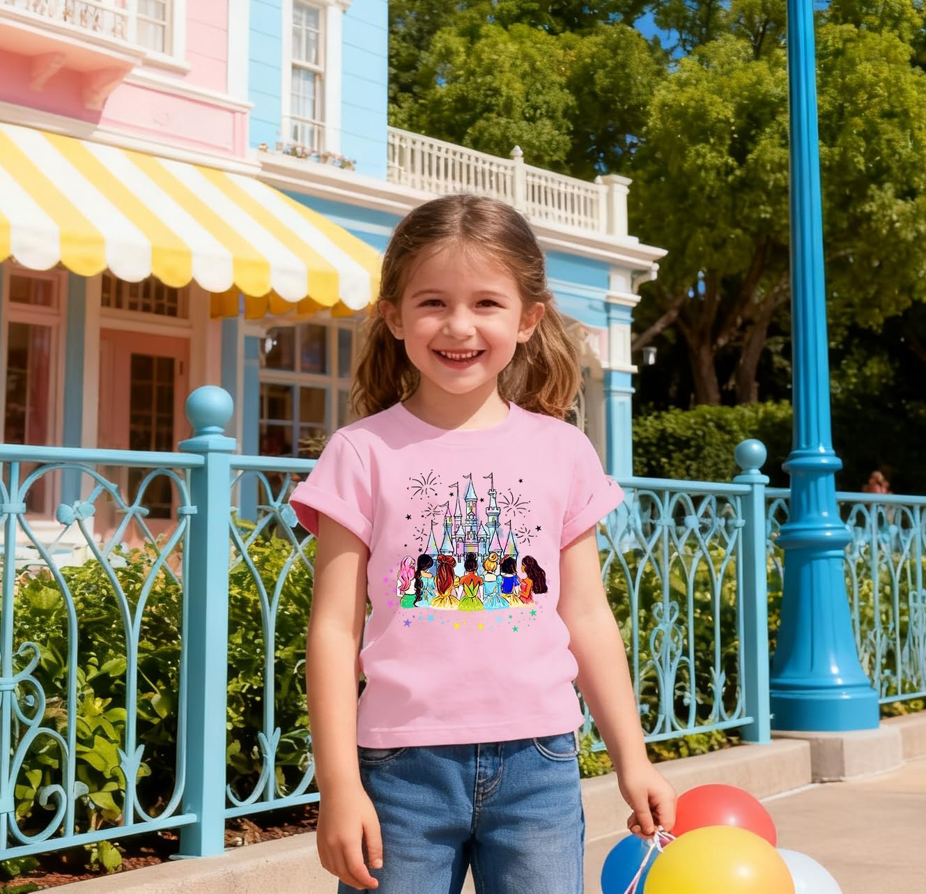 Magical Shirt for Girls 3-10 Y Kids Princess Short Sleeve Cute Vacation Family Tshirt Funny Graphic Outfits Tops - Image 2