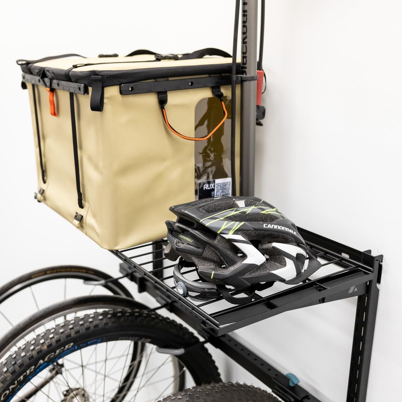Teal Triangle G-Bike Wire Shelf | Adjustable Wall Storage System | Holds 5 Bikes