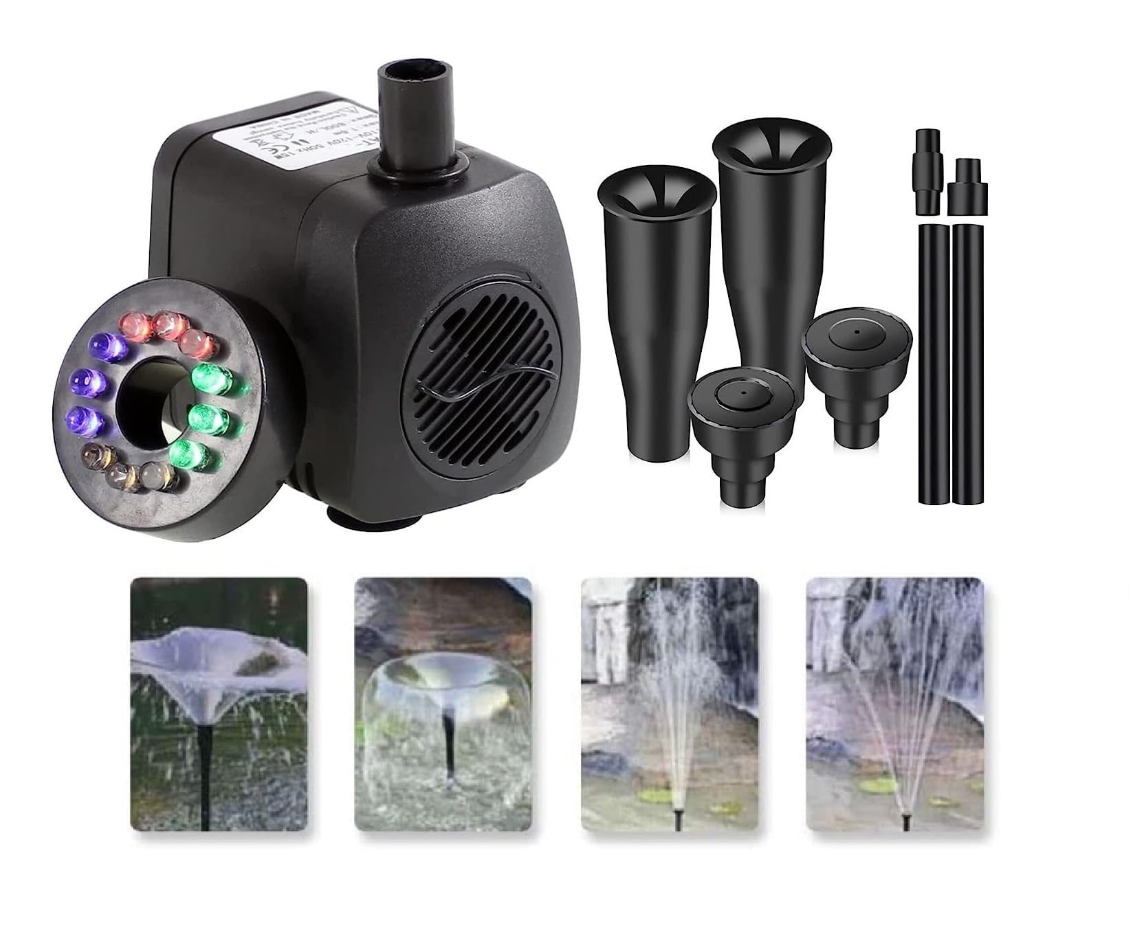 FLOJOY Asian Pumps & Machineries 12w Fountain Water Pump Kit with Mushroom and Shower Fountain Nozzle set with Extention Rod (to Increase Fountain height) for Aquarium Pond Fountain 800Lph (B0B72CBSJ1) Amazon Price History, Amazon Price Tracker