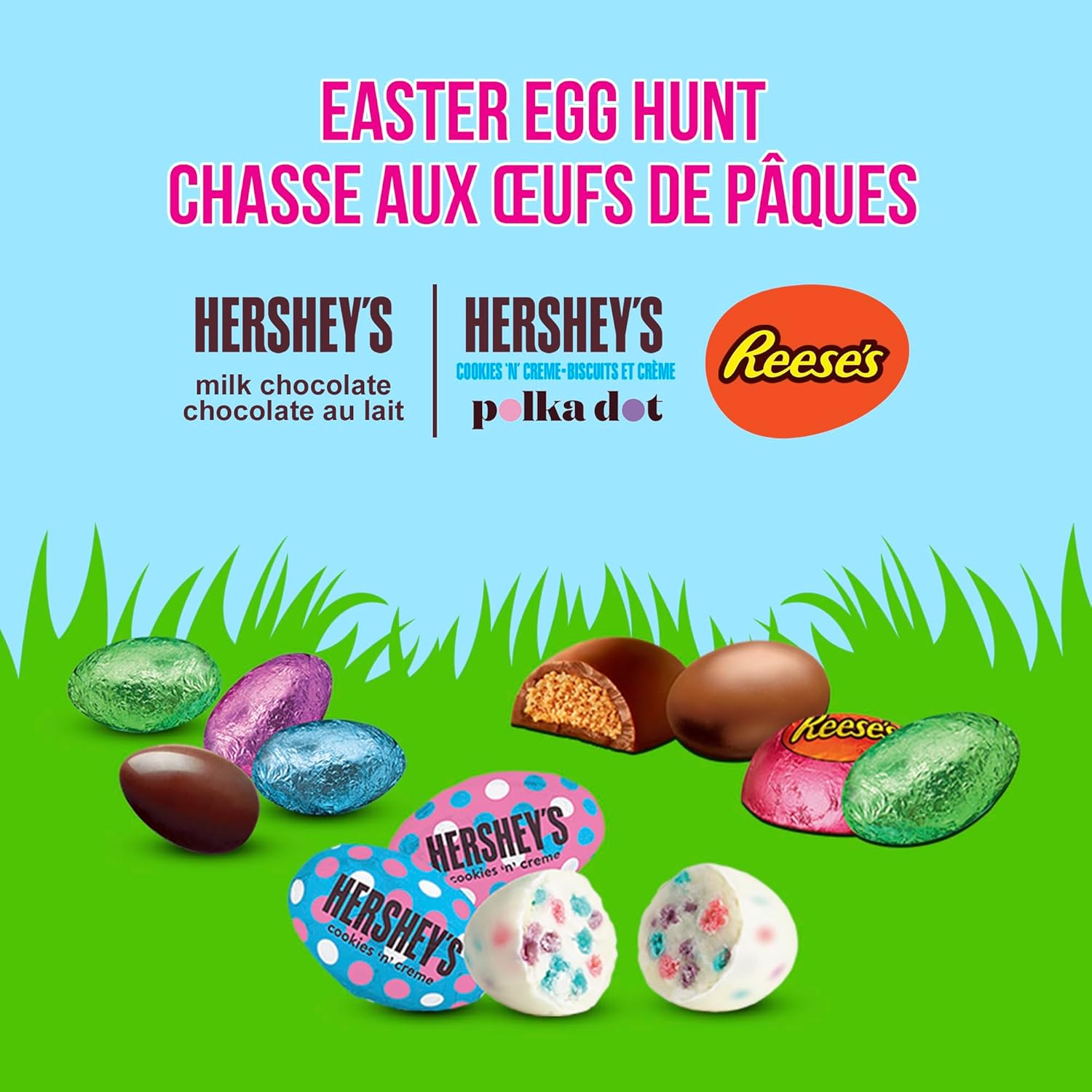 HERSHEY'S 50ct Egg Hunt Variety Pack 389g, Chocolate Easter Eggs, Easter Basket Stuffers - Image 4