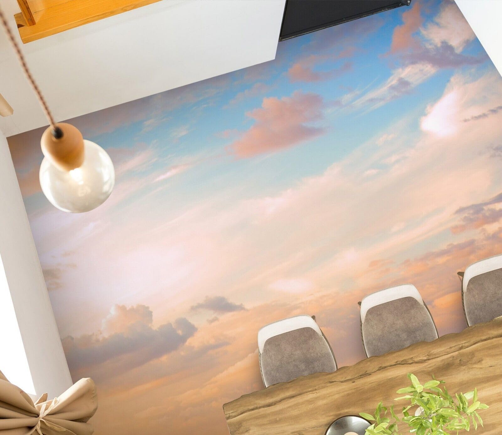 Cartel De Decoración De Piso Murales de papel pintado para suelo de nubes de cielo 3D, 250 * 175 cm 3D Murales Pegatinas Cuarto de baño Vinilo autoadhesivo Papel tapiz