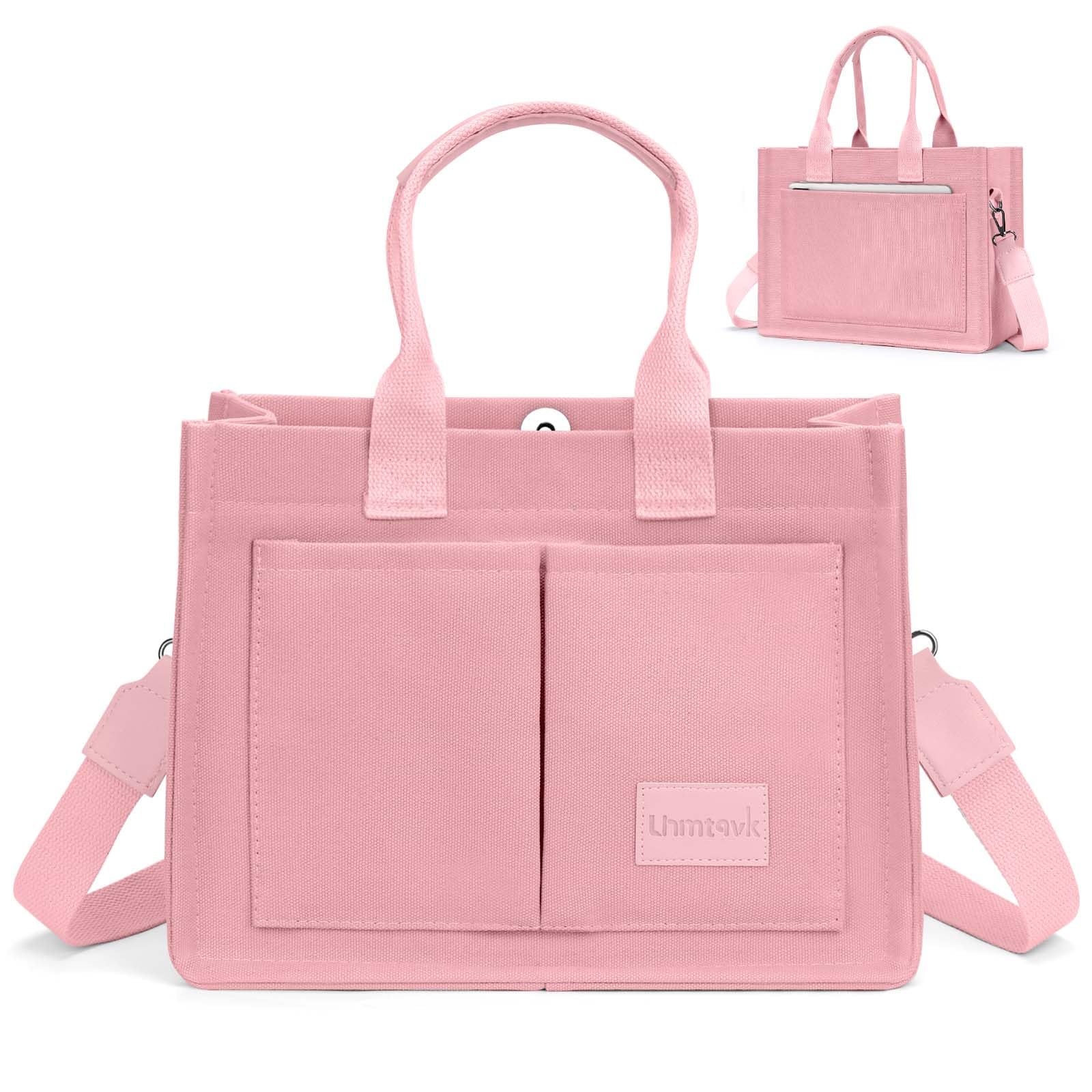 LHMTQVK Canvas Tote Bag for Women, Work & Bible Study Handbag | Women's Bags Canvas Work Bag, Adjustable Crossbody Handbag fo