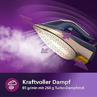 Philips Azur 8000 gőzölős vasaló 85g/min folyamatos gőz 3000W sötétkék 5