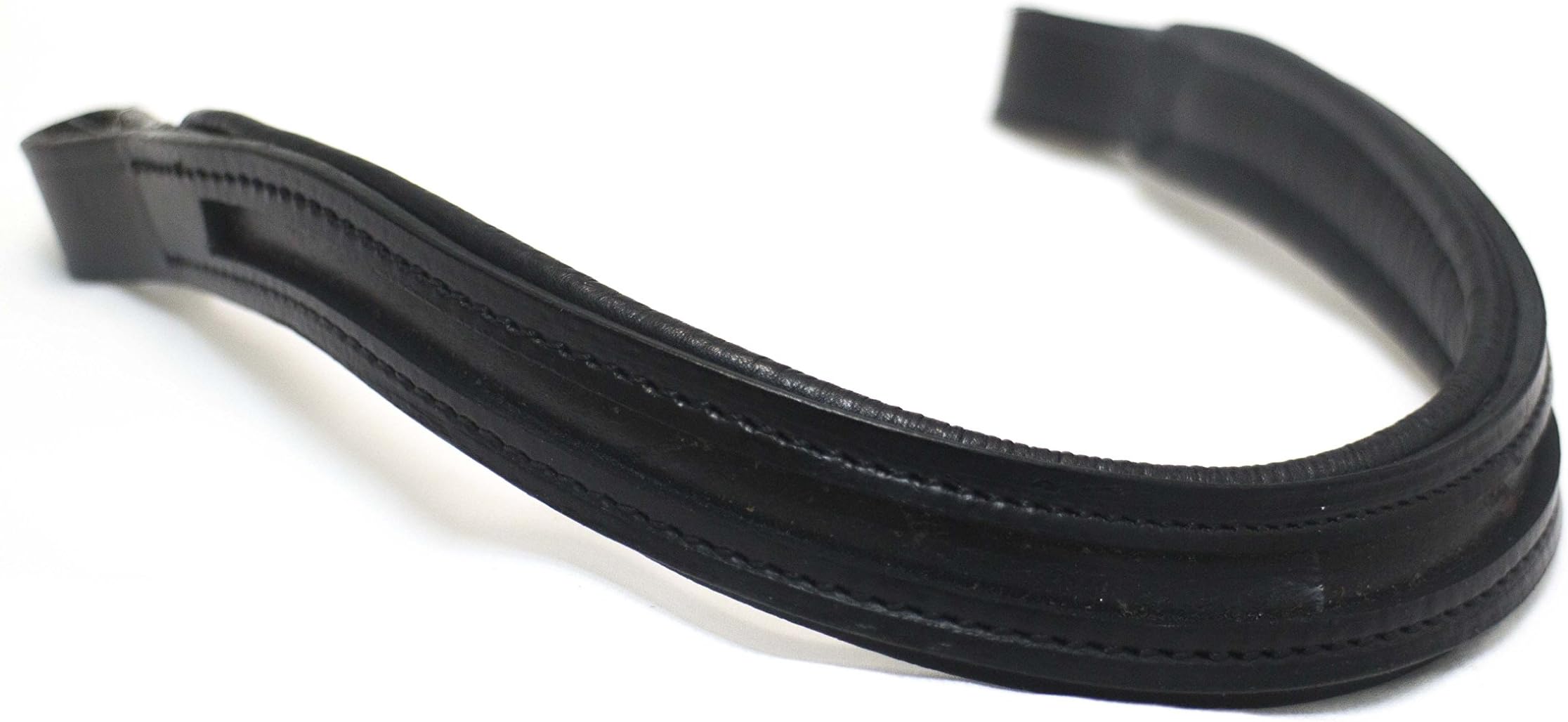 Delfina Empty Channel DIY Make Your Own Bridle Browbands for Beading Horse 16" Horse (Black U-Shape, 10mm)