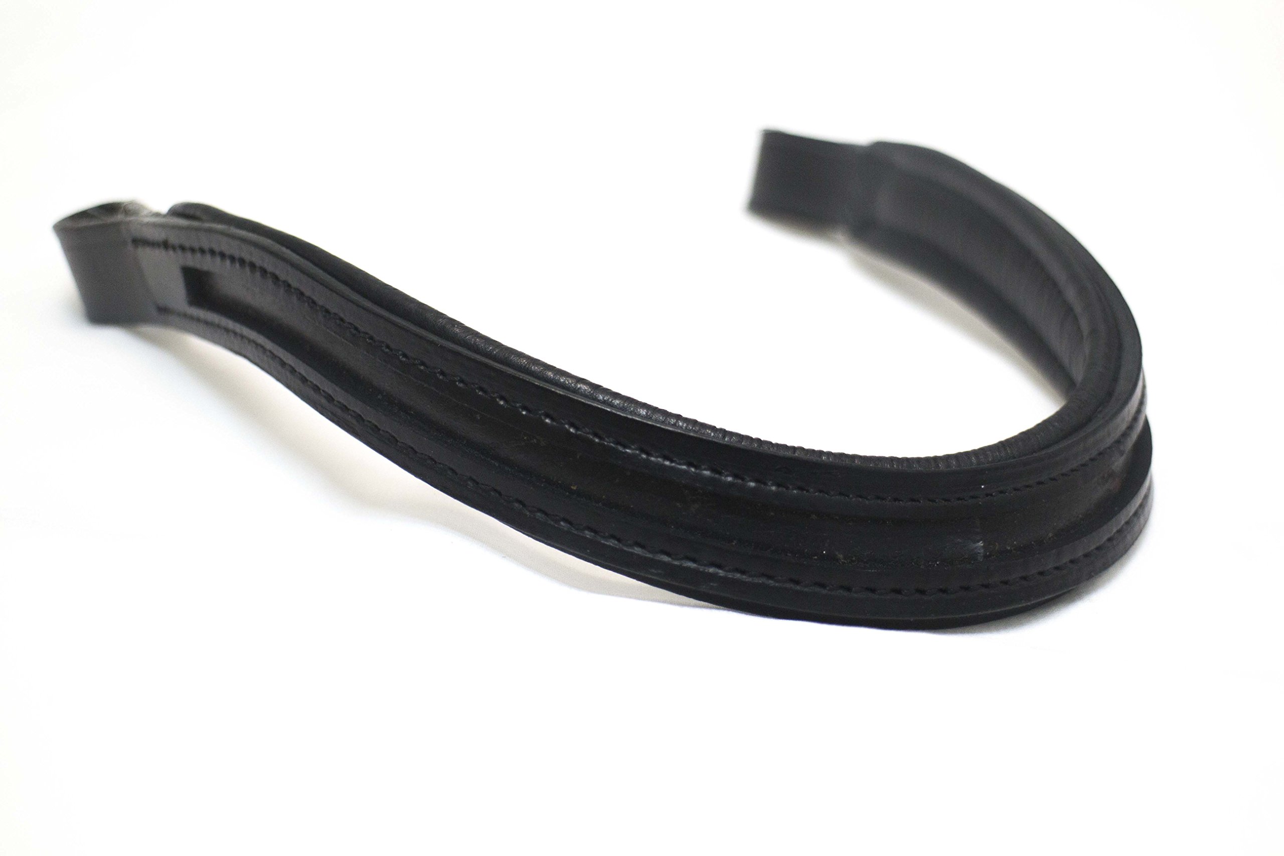 Delfina Empty Channel DIY Make Your Own Bridle Browbands for Beading Horse 16" Horse (Black U-Shape, 10mm)