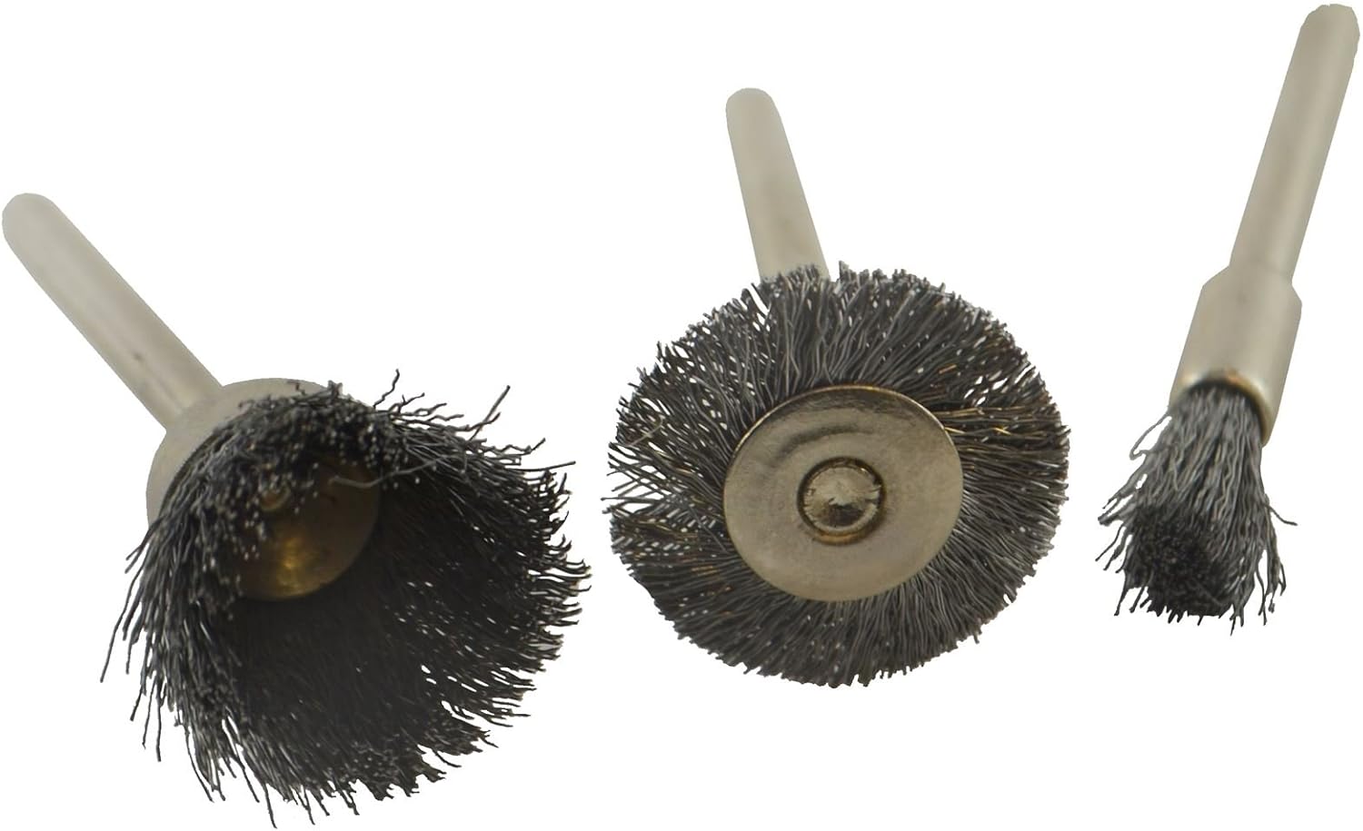 3pc Mini Rotary Steel Brush Metal Cleaning Polishing Set Suitable for Dremel