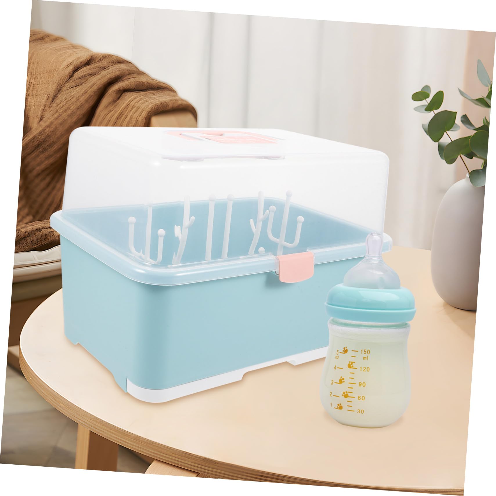 Babynahrungsflaschensammler Aufbewahrungsbox mit Großer Kapazität Sicherer und Isolierter Babyflaschen Trockenhalter Praktischer Flaschenorganizer für Stillzubehör frei Tragbar