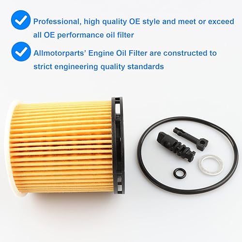 Miniatura 5 de Filtro de aceite 26350-2M000, 263502M000 compatible con Hyundai Kia 1.6L - 2020-22 Accent, 2021-25 Elantra Santa Fe Sorento K5 Venue, 2022-25 Kona