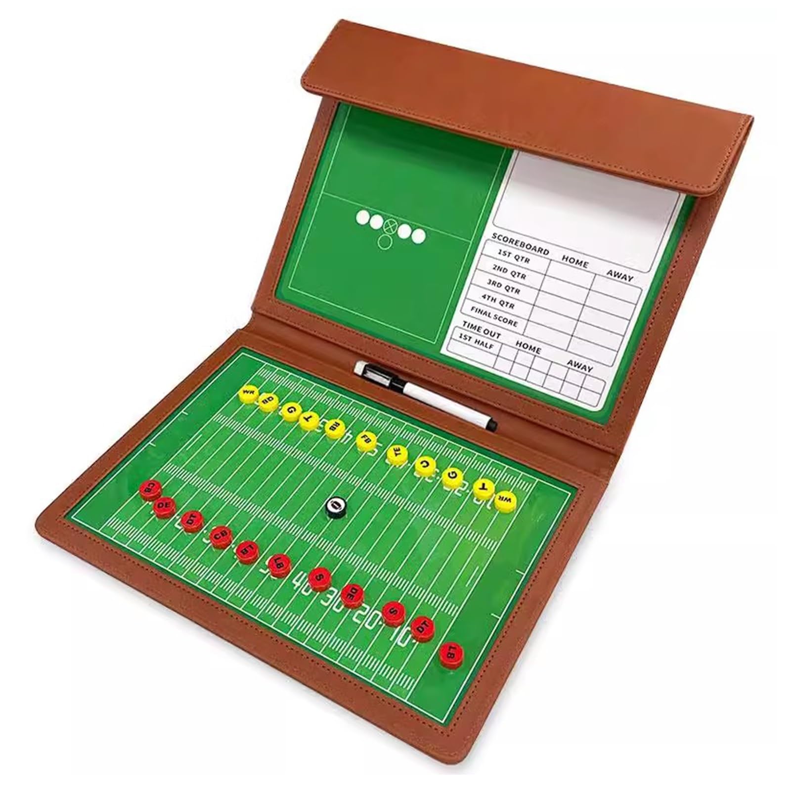 Lavagnetta Magnetica, Coaches Lavagna Tattica Cartellina, Lavagna Magnetica per Allenamento e Analisi dei Giochi, Design Portatile, Adatta per Il Rugby