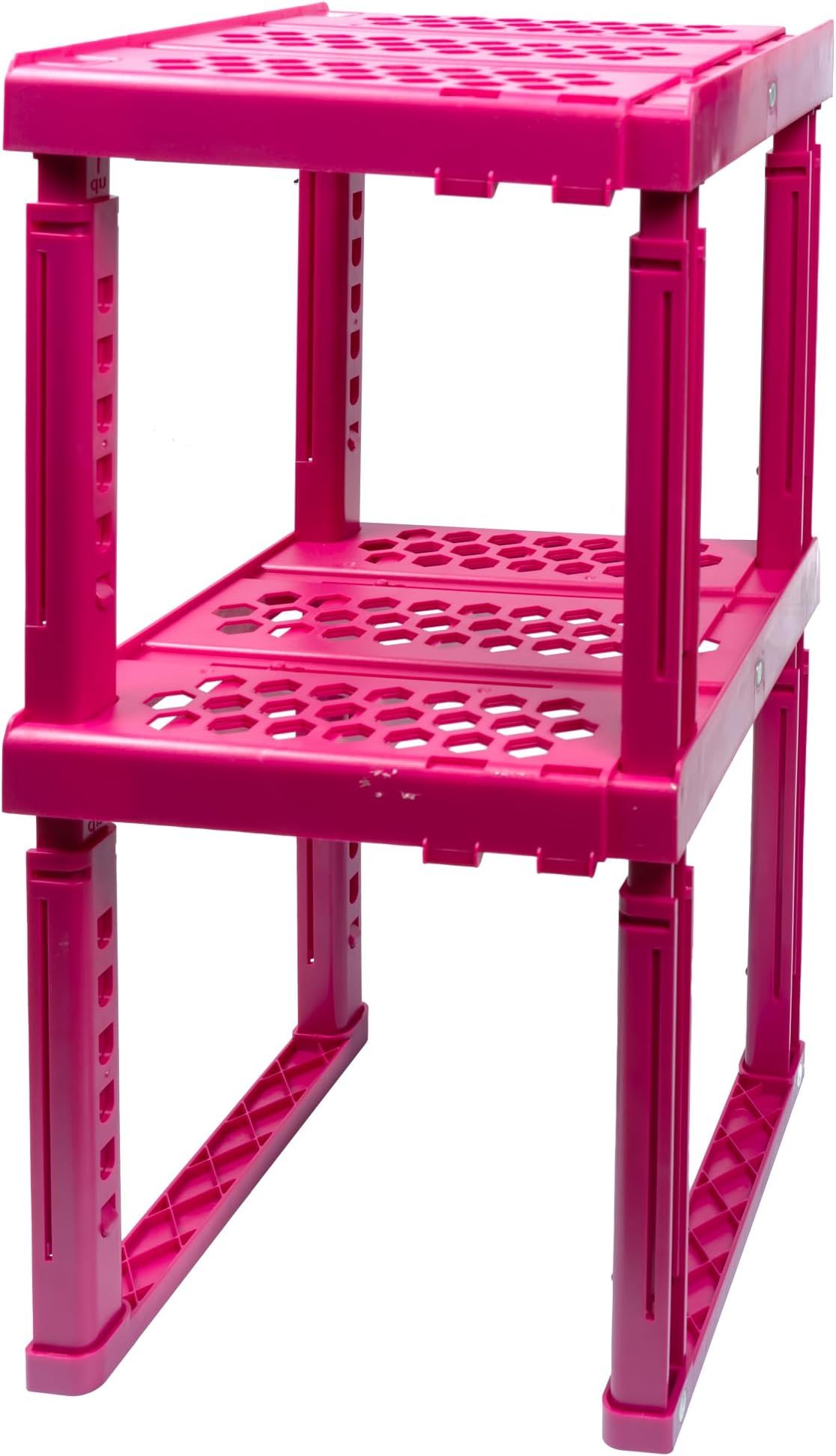 Lockerbones 12" Plastic (Pink) Locker Shelf Organizer as