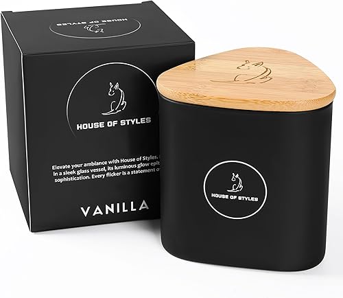 House of Styles Velas negras de 3 mechas para hombres, vela de soja de gran fragancia, aromaterapia de larga duración, vela en tarro con aroma a
