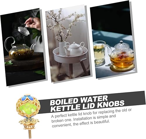 Miniatura 4 de Pomo de tapa de repuesto vintage para hervidores de cocina, elegante mango de tapa de repuesto para hervidor de agua hervida para teteras y teteras