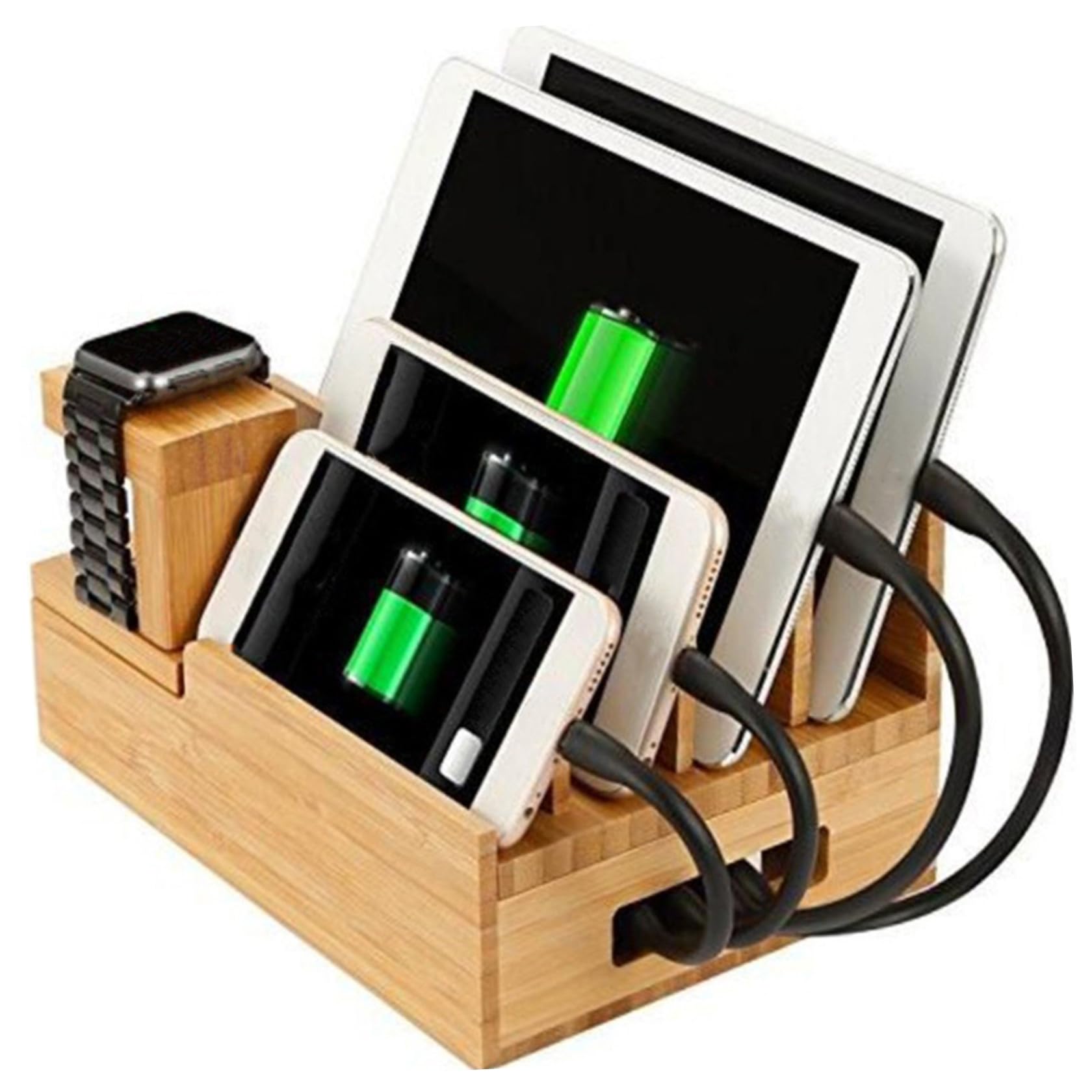 Homoyoyo Support De Chargeur Bois De Bambou pour Montre Support Affichage De Charge pour Montre Connectée Chargeur Pratique Et Élégant