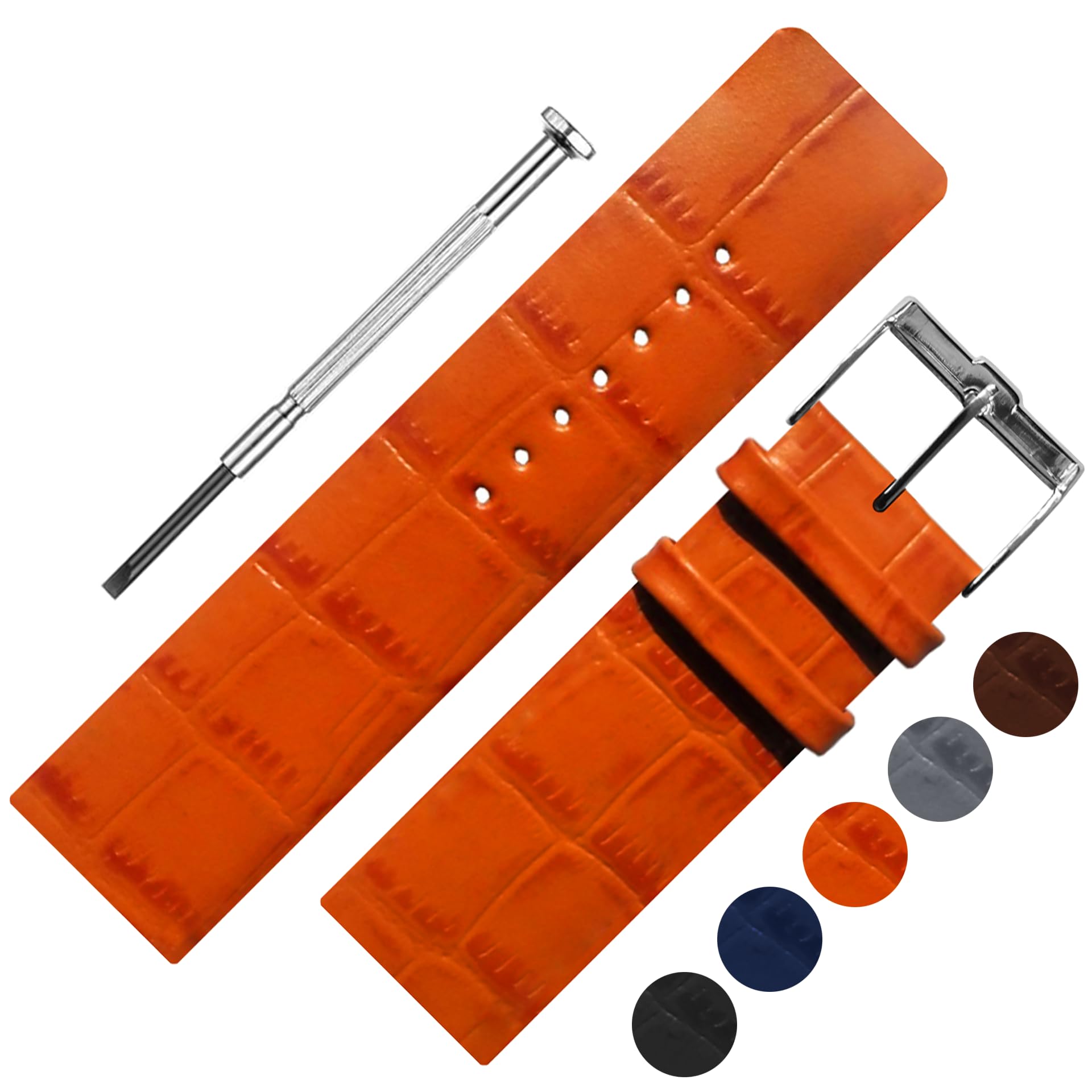 DBLACK TNDS1 Genuine Thin/Slim Leather Watch Strap, Croco Pattern Design, Watch Straps // Replacement Band for TITAN Edge Slim Watches, For 18mm, 22mm, or 22mm Watch Band (Choose Your Size & Color) (Tan, 22mm) (B0B3TYYSR1) Amazon Price History, Amazon Price Tracker