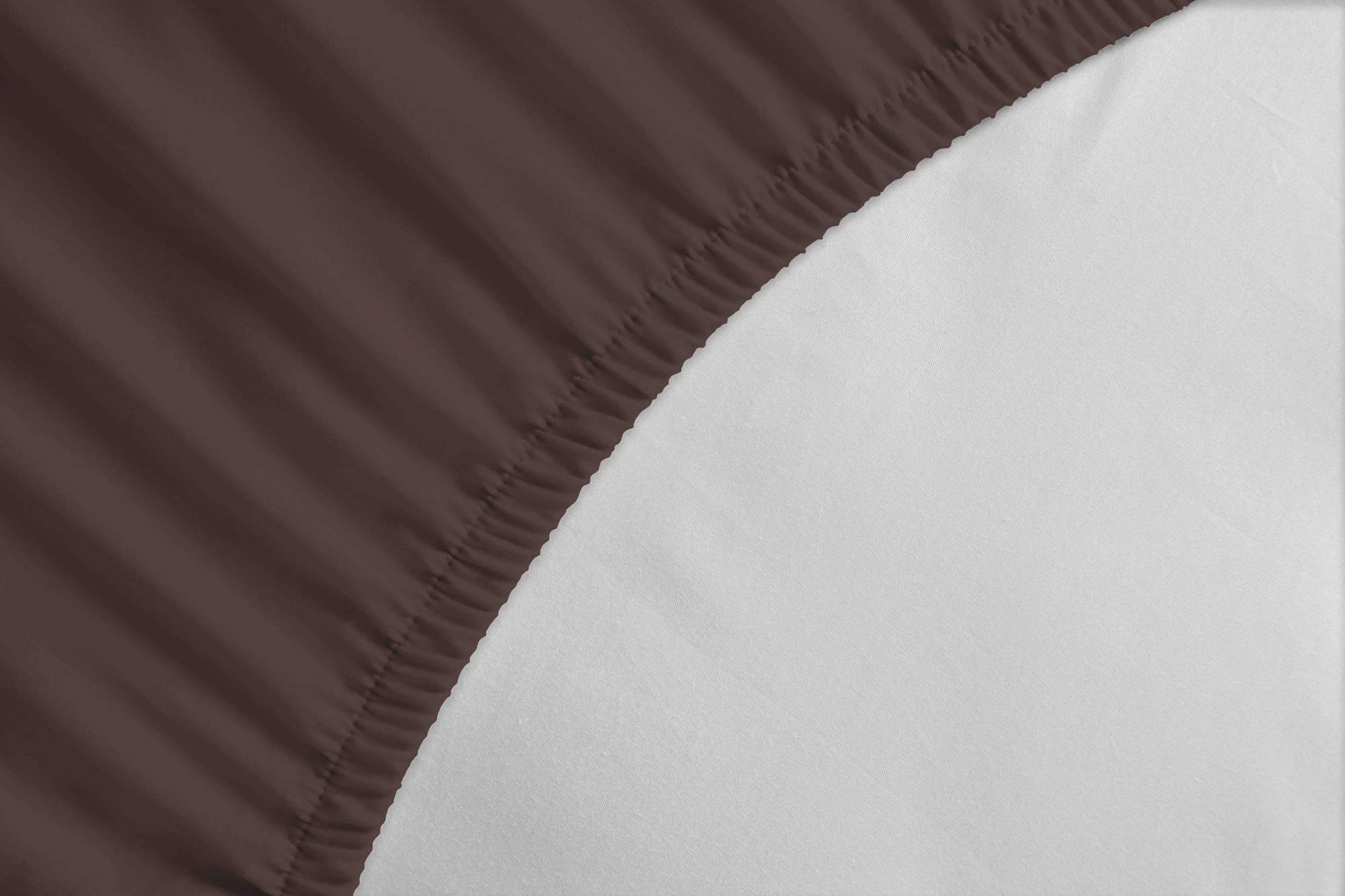 Home Linge Passion Prześcieradło czekoladowe 140 x 190 +25 cm 100% Bawełna 57 wątków (Label Oeko-Tex)
