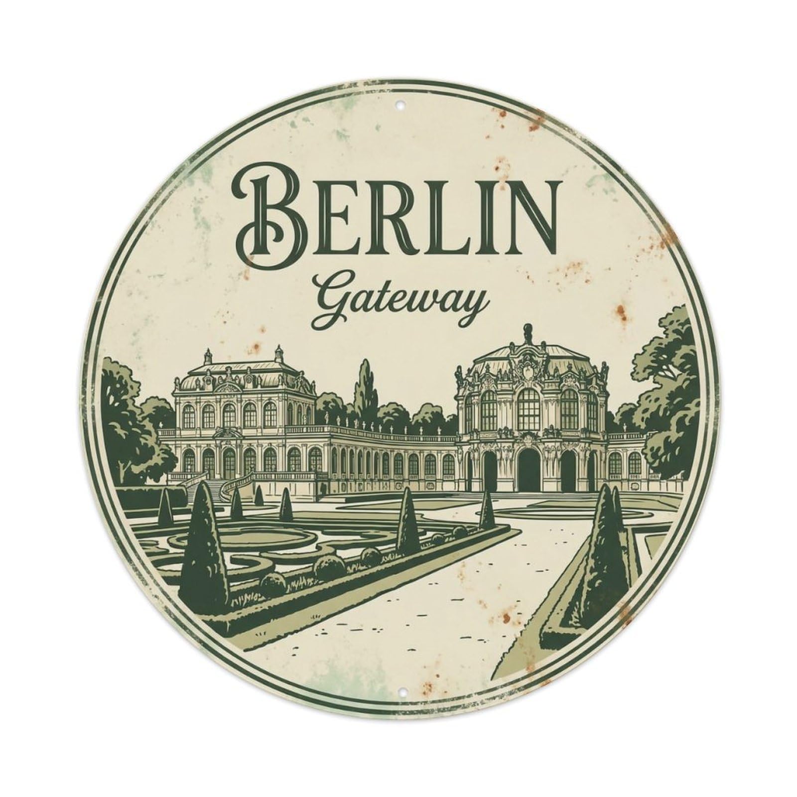 Vintage Travel Berlin Germany Dream Metal Tin Sign