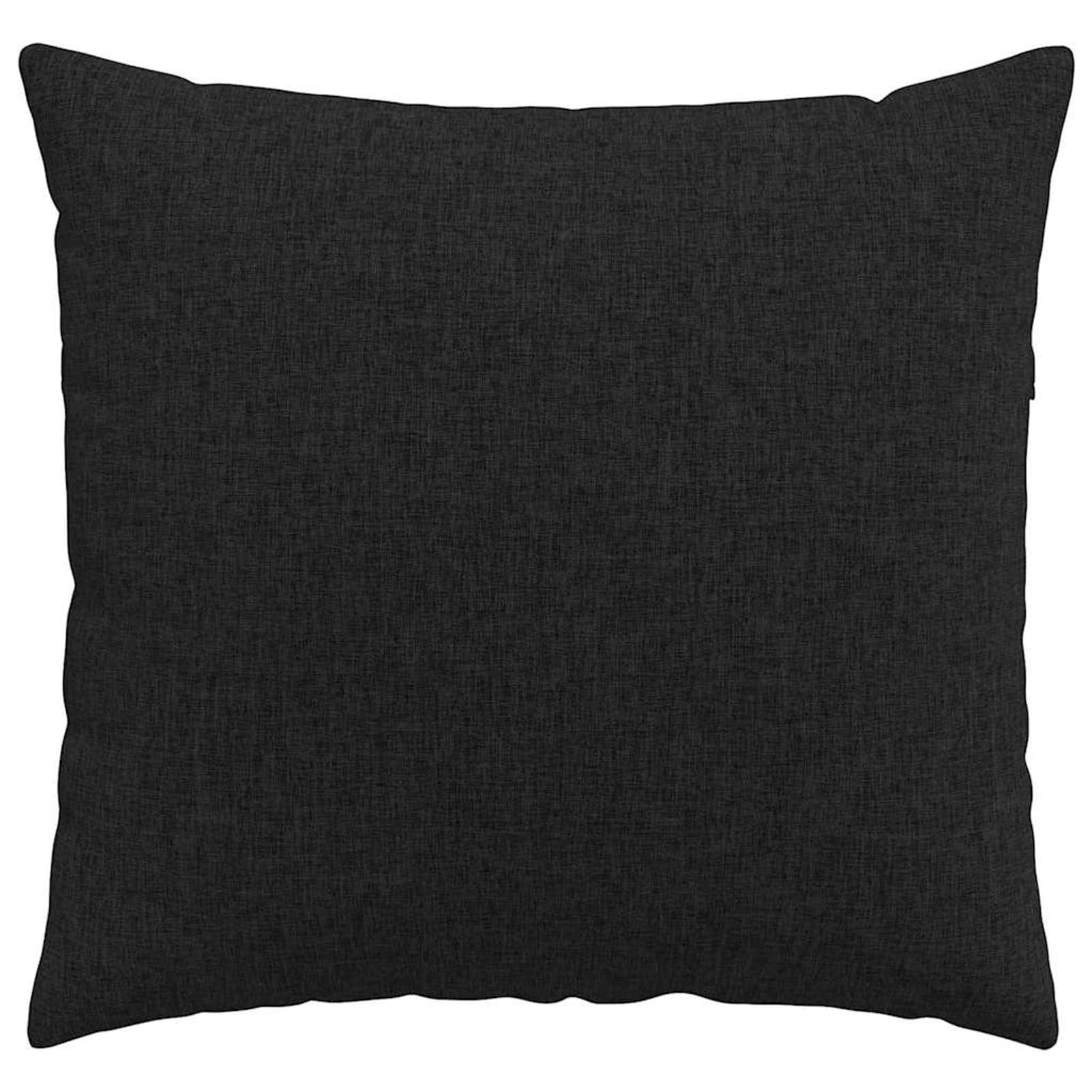 Cuscino per divano nero 50 x 50 cm 2 pezzi in morbido tessuto sfoderabile e imbottitura ergonomica in poliestere per interni