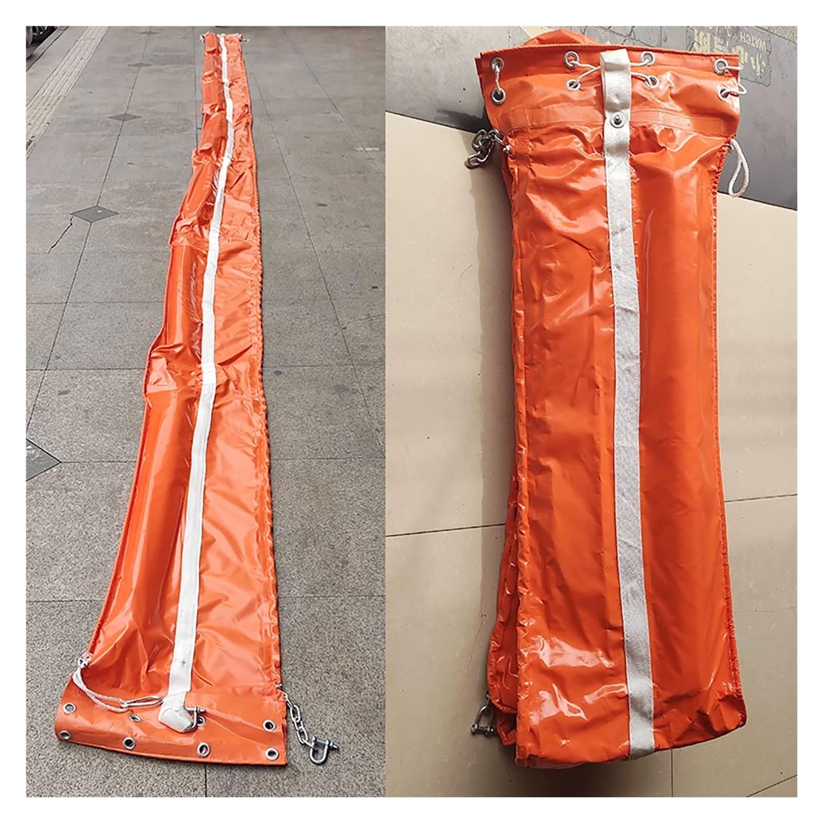 Barrière flottante de confinement des hydrocarbures en PVC haute résistance - Barrière absorbante contre les déversements d'hydrocarbures en milieu marin pour les ports, les étangs et les applicatio