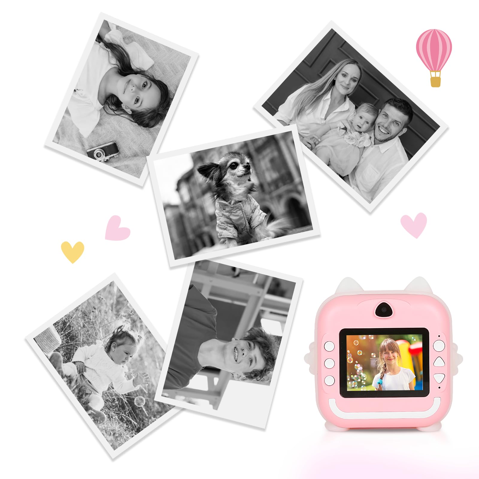 5 Rotoli di Carta Termica di Ricambio per Macchina Fotografica Bambini Carta da stampa per fotocamera bambini Compatibile con la maggior parte delle fotocamere a stampa istantanea per bambini