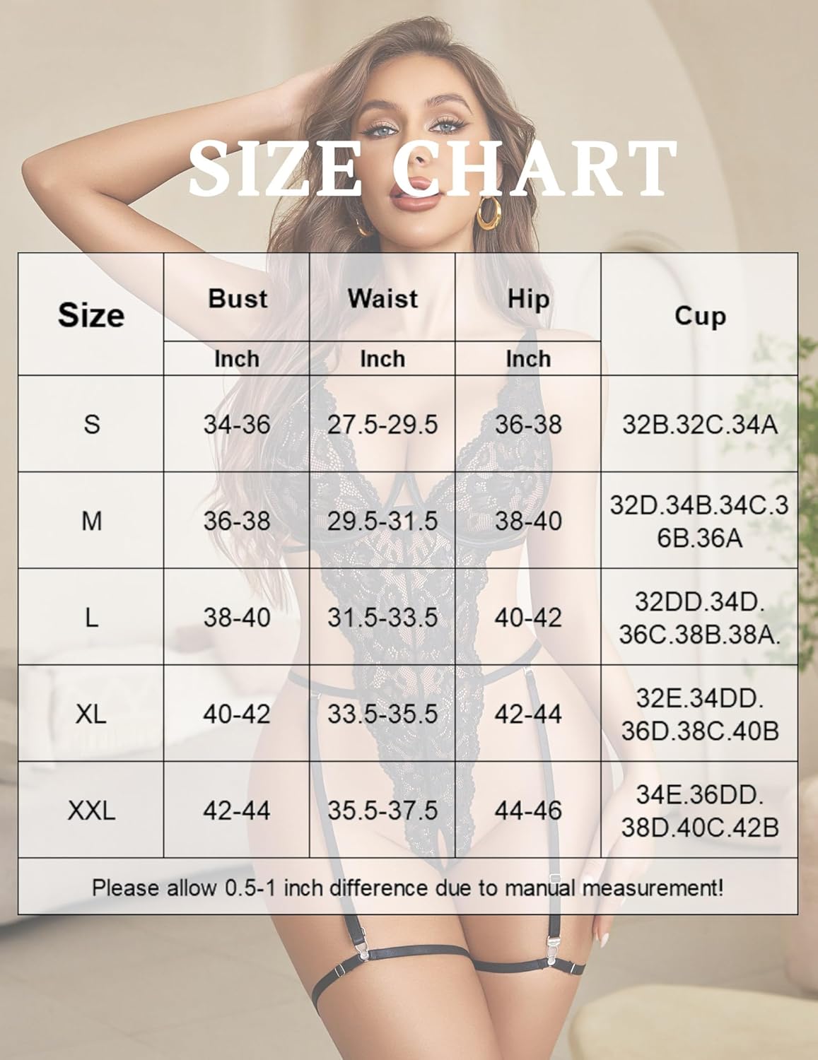 Avidlove Women Lingerie Lace Bodysuit Sexy Teddy One Piece Babydoll Lingerie Soft Deep V Nightwear - Image 7