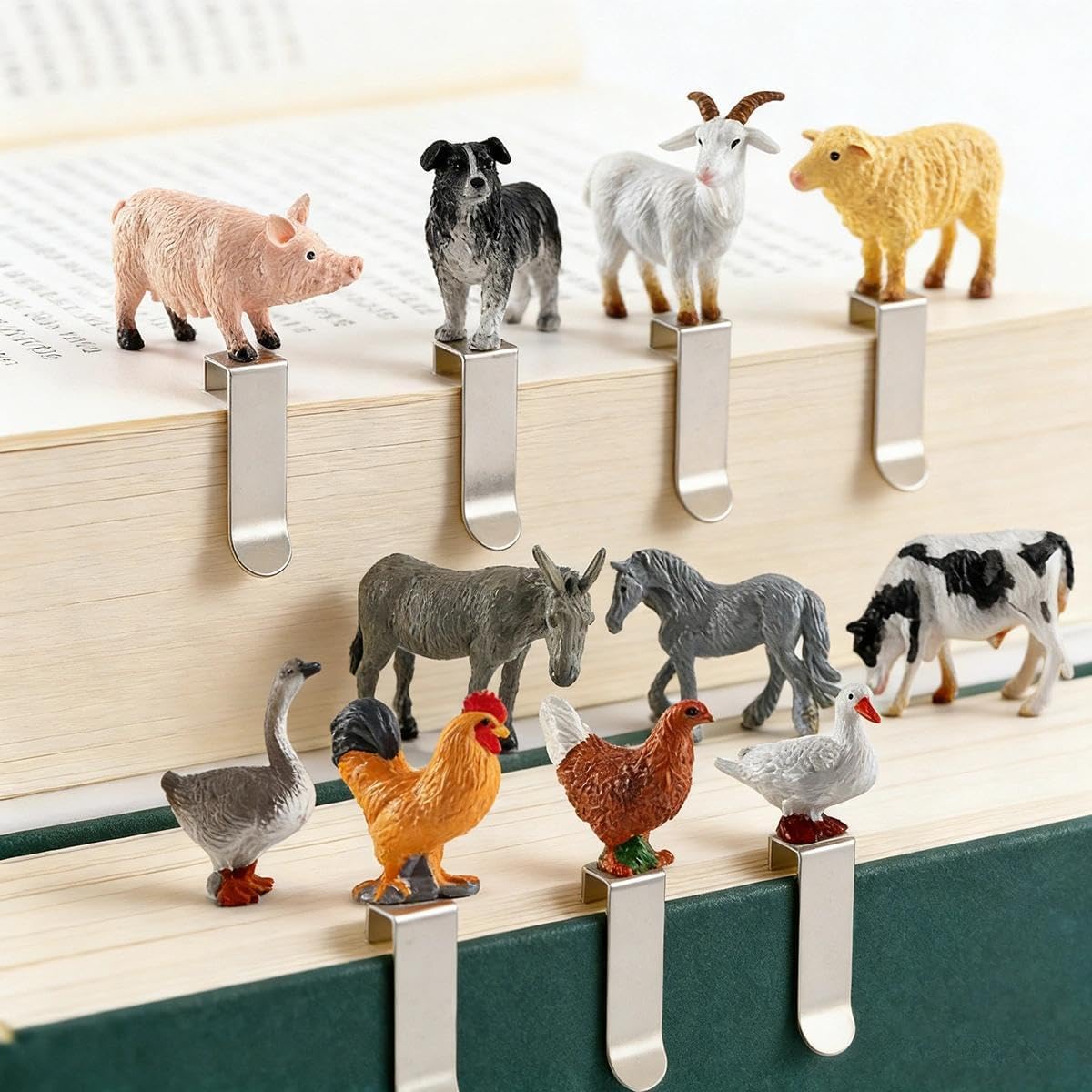 12Pcs Miniature Desktop Set Of Farm Animal Figurines, Farm-themed Animal Figurines, Suitable For Decoration