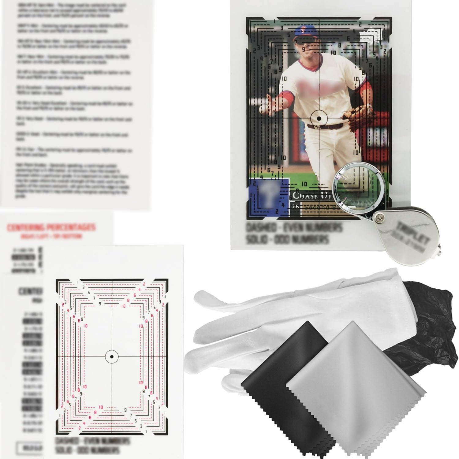 Deyimmei Sports Cards Grading Kit, Sports Trading Cards Measuring Tools, Card Centering Grading