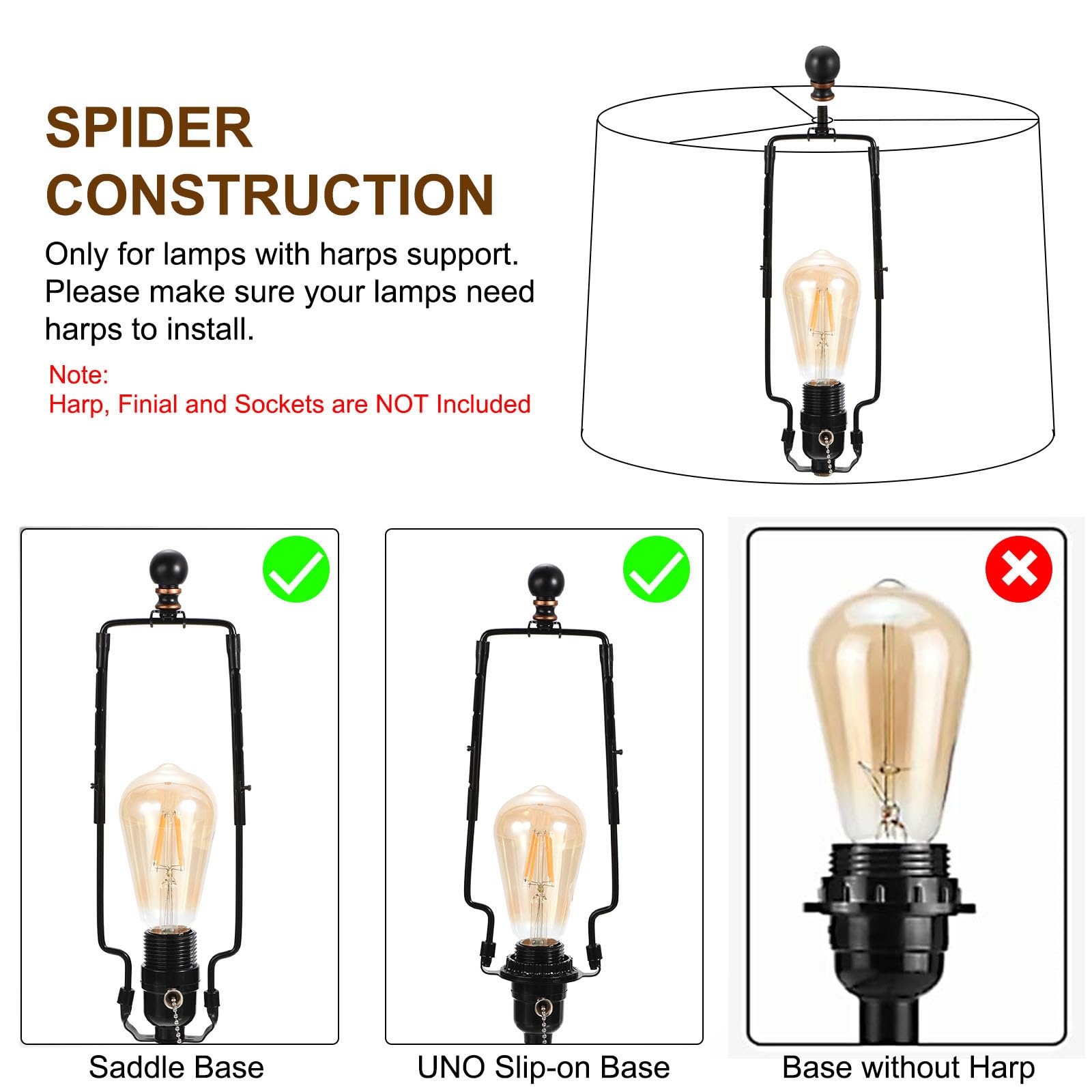 Cerchi Per Paralume Fai-da-te - 3 Pezzi, Diametro 15cm, Bianco, Per Lampade Da Tavolo E Piantane - Foto 8