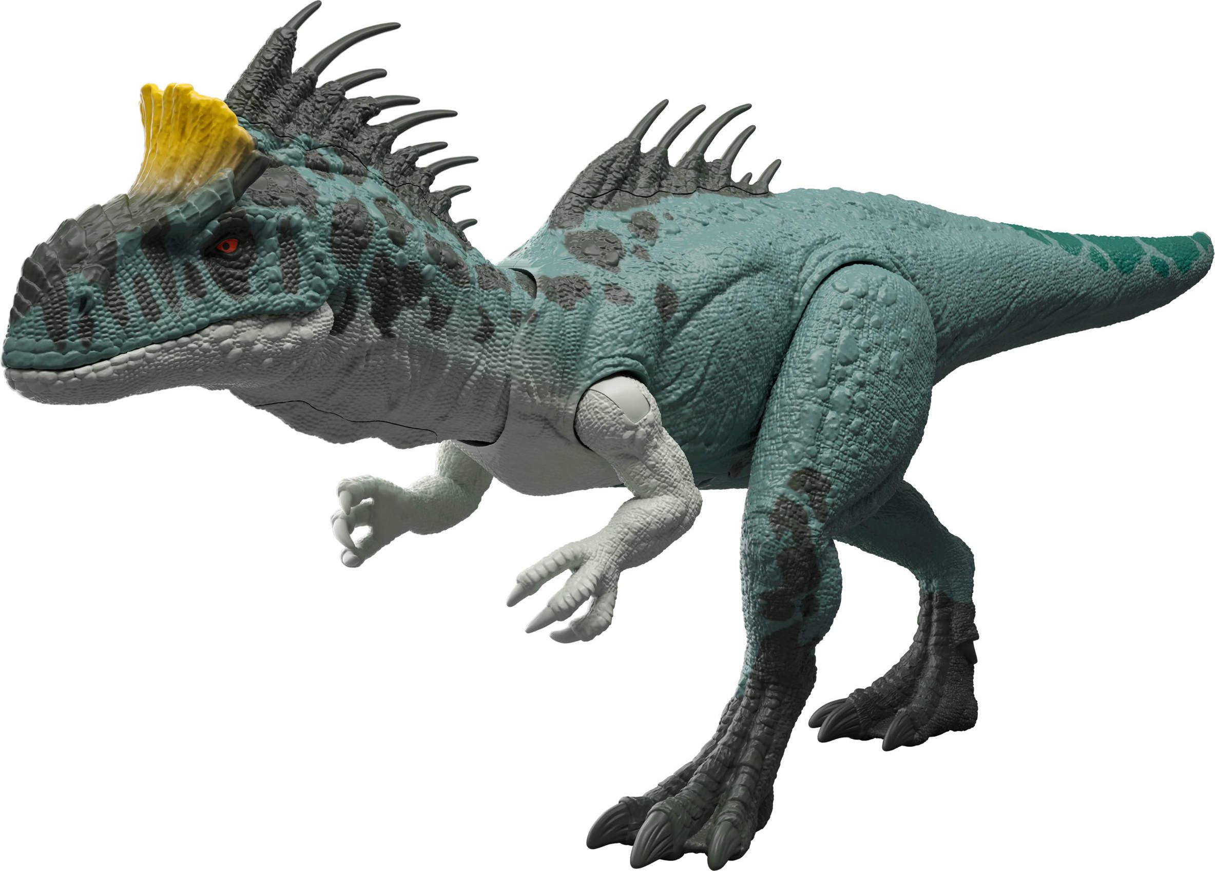 Mattel Jurassic World Wild Roar Crylophosaurus Dinosaurier Actionfigur Spielzeug, mit Angriffsbewegungen, Lichteffekten, Brüllgeräuschen und Scan-Code für digitalen Spielspaß, JKL80
