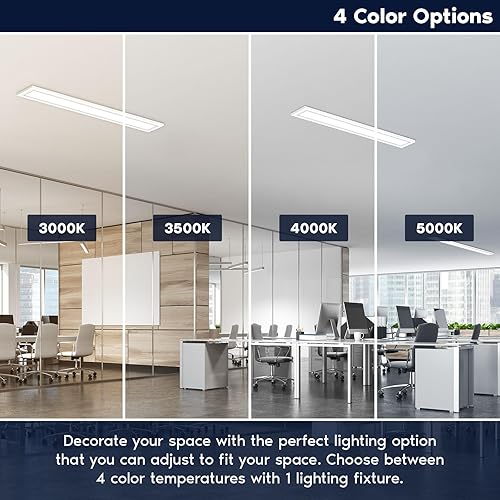 Miniatura 2 de LUXRITE Panel retroiluminado LED empotrable de 6 x 4 pies, 4CCT seleccionable a color 3000K 3500K 4000K 5000K, potencia seleccionable 18W28W40W,