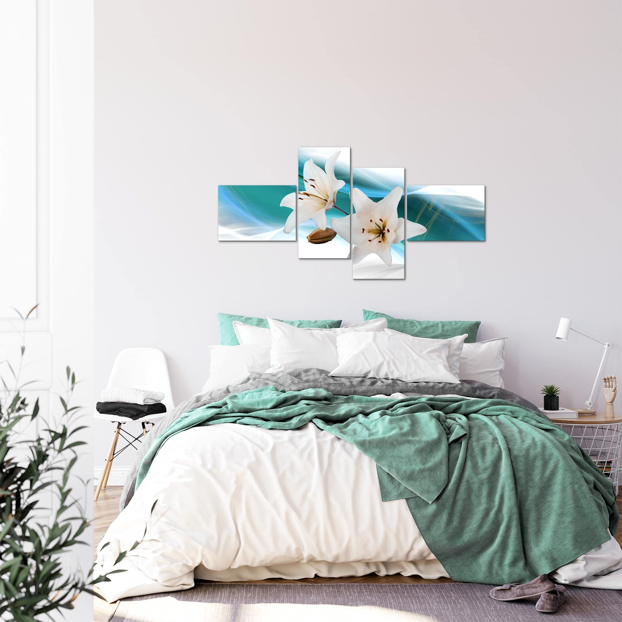 murando   Quadro Fiori Giglio 150x75 cm 5 Pezzi Stampa su tela in TNT XXL Immagini Moderni Murale Fotografia Grafica Decorazione da Parete Quadri Componibili Astratto Natura Botanico a A 0587 b m