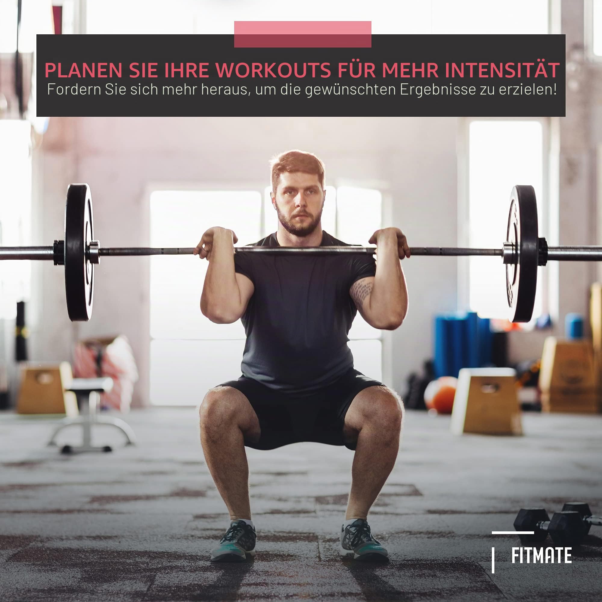 PosterMate - Profi Fitness Poster fürs Training - 8er Set - 51 x 76 cm - verschiedene Sportübungen - Perfekt geeignet für Körpergewicht, Homegym, Kurzhantel, Langhantel, Yoga, Kettlebell, Dehnen