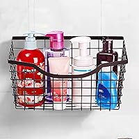 Vista 7 de Nicunom 2 Pack Cabinet & Wall Mount Basket, Large Metal Wire Basket Wall Mount Hanging Basket Over Cabinet Door Organizer Bin Grid Storage Baskets