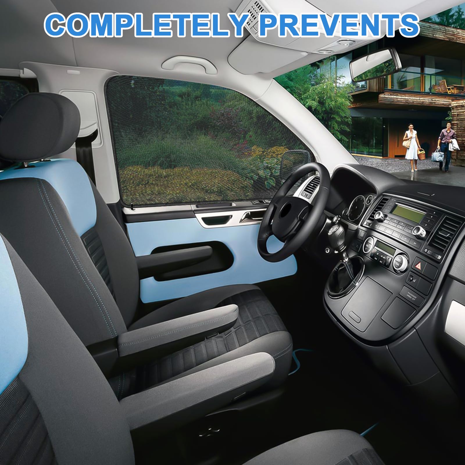 Auto Voorruit Zonnescherm Volledige Cover Set Voor VW T5 T6 T6.1 California Multivan Transporter T7 Multivan, Autoraamschaduw UV Stralen Zonneklep Protector Zomer Voor Achterzijde Zonnebrandcrème