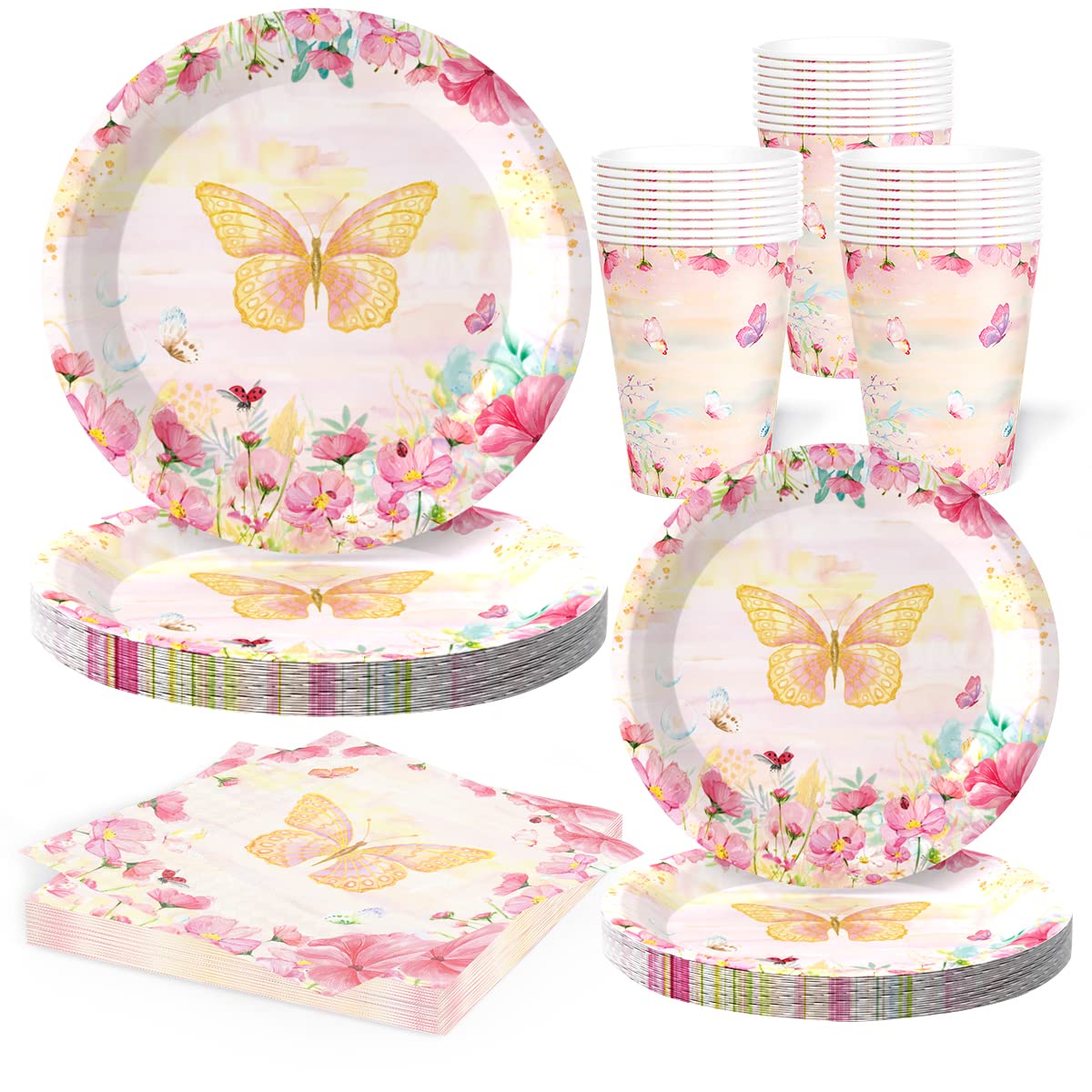 Papillon Décoration Anniversaire Vaisselle Fleur Violet Réutilisable Assiette Dessert Gobelet Serviette en Papier Deco Girl Anniversaire Fournitures de Fête sur Le Thème des Papillons-61 Pièces Papillon Décoration Anniversaire Vaisselle Fleur Violet Réutilisable Assiette Dessert Gobelet Serviette en Papier Deco Girl Anniversaire Fournitures de Fête sur Le Thème des Papillons-61 Pièces